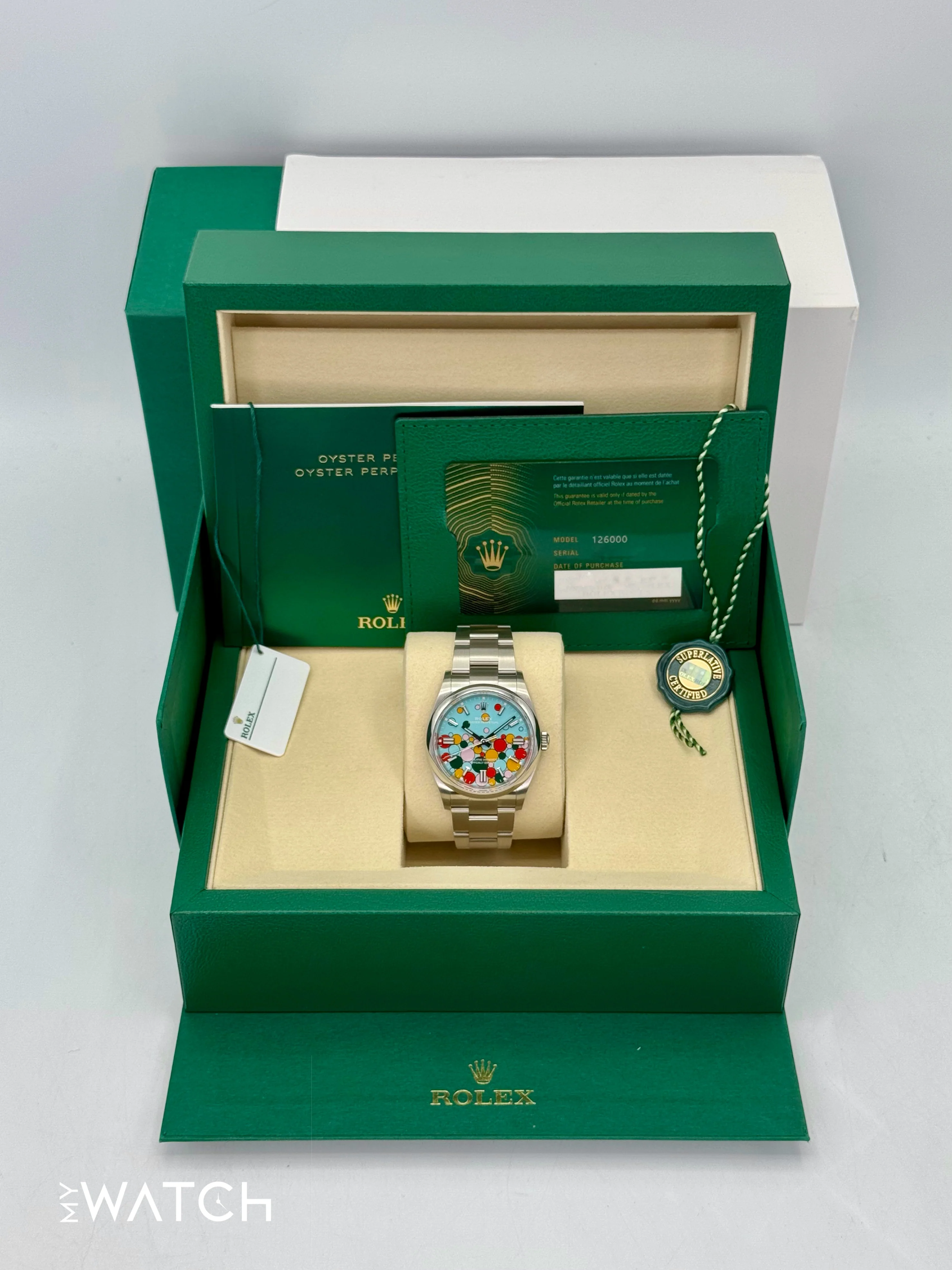 NEW 2025 Rolex Oyster Perpetual 36mm 126000 Celebration Dial - Image 9