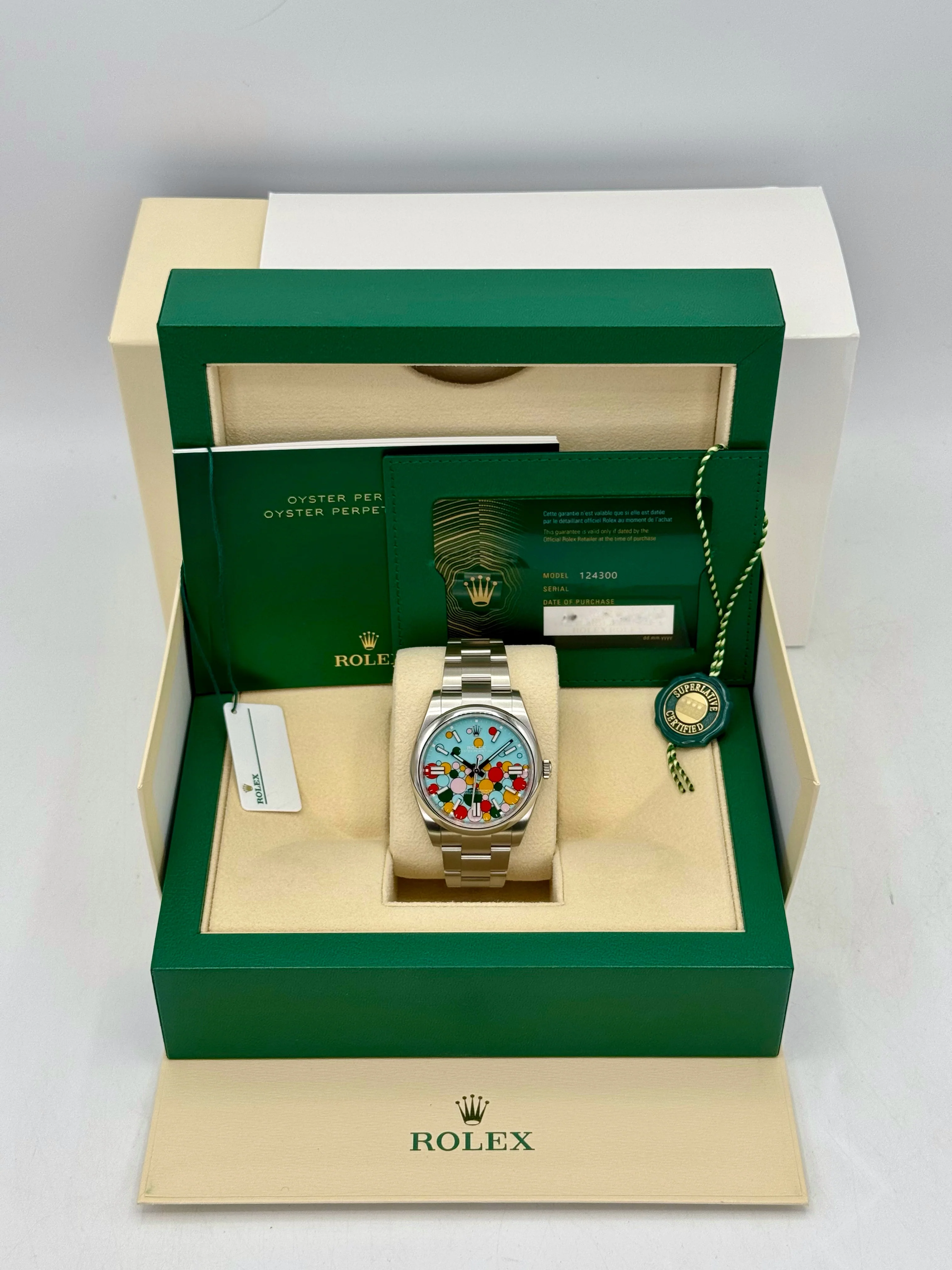 NEW 2024 Rolex Oyster Perpetual 41mm 124300 Celebration Dial - Image 9