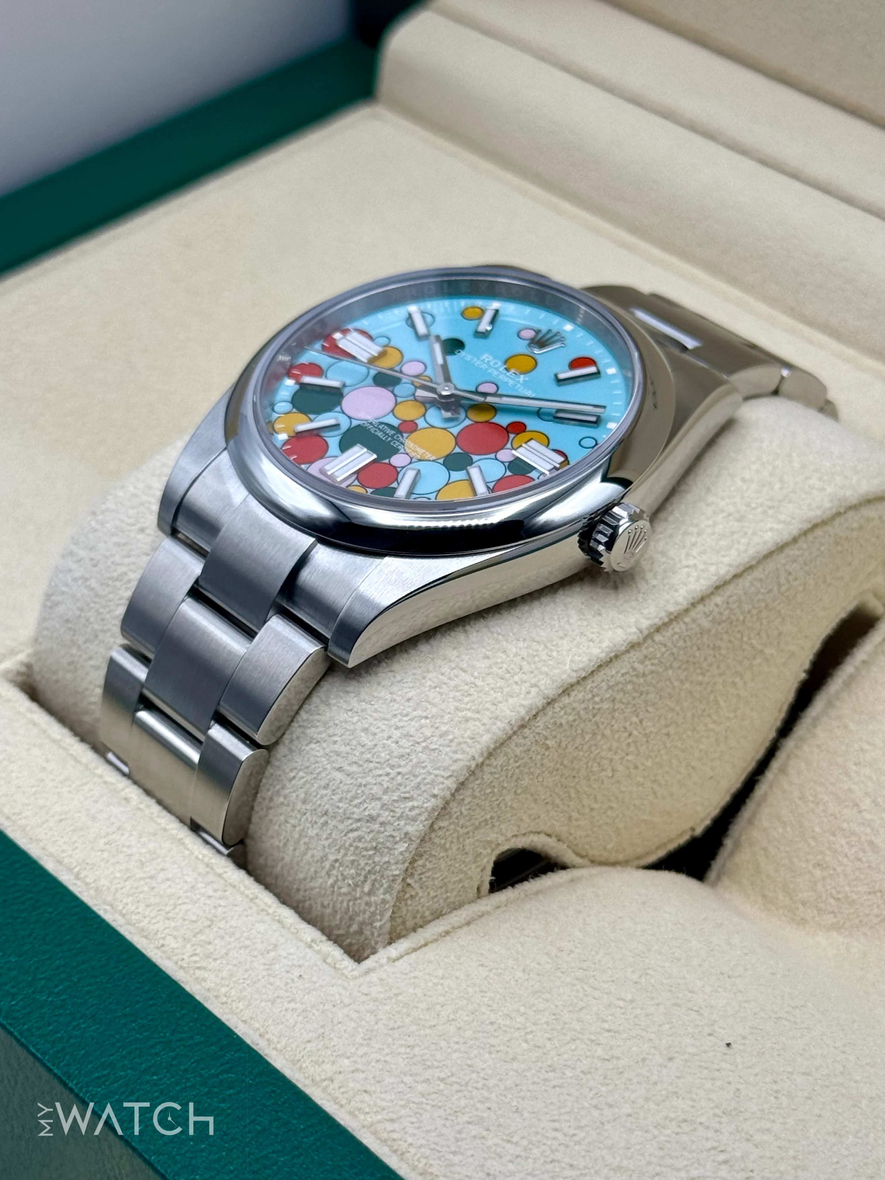 NEW 2025 Rolex Oyster Perpetual 41mm 124300 Celebration Dial - Image 5