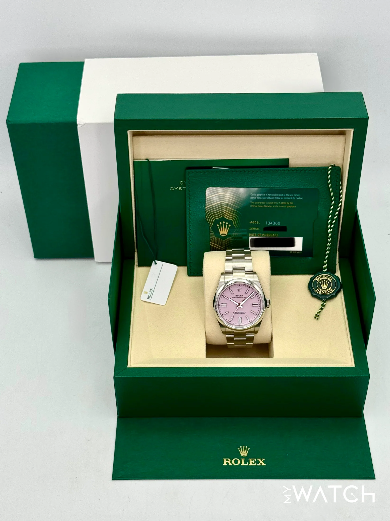 NEW 2025 Rolex Oyster Perpetual 41mm 134300 Candy Pink Dial - Image 8
