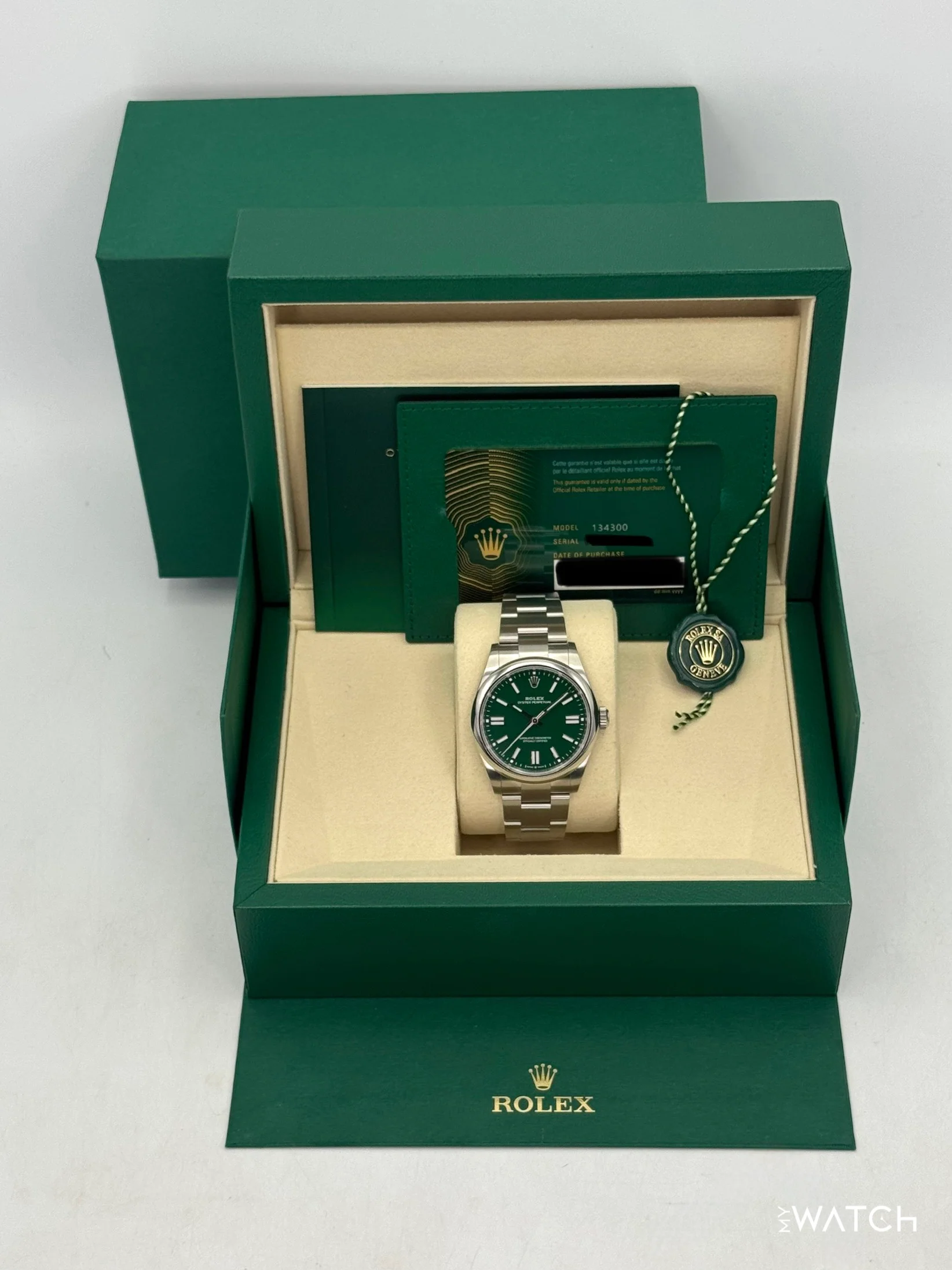NEW 2025 Rolex Oyster Perpetual 41mm 134300 Green Dial - Image 9