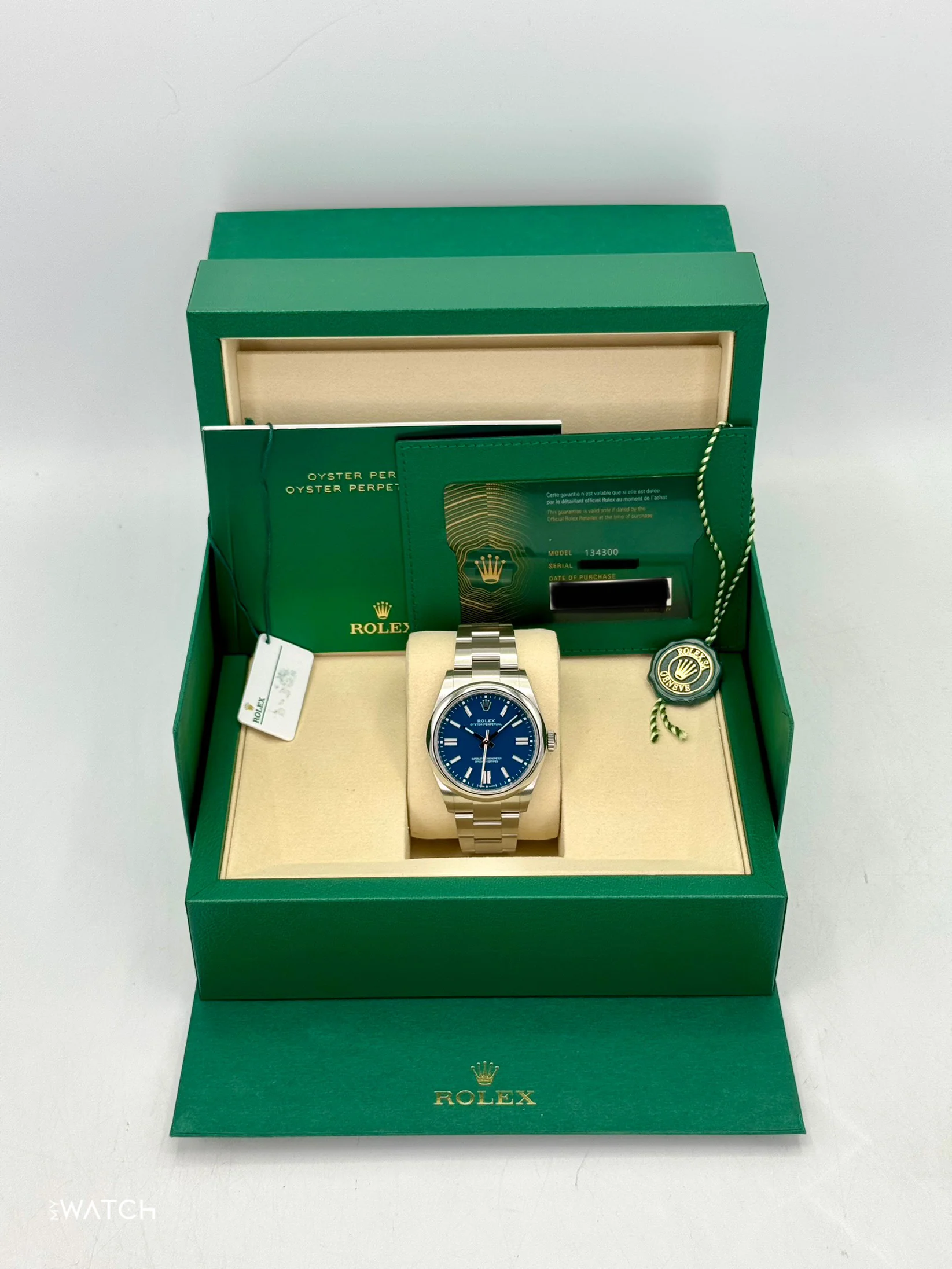 NEW 2025 Rolex Oyster Perpetual 41mm 134300 Med Blue Dial - Image 9