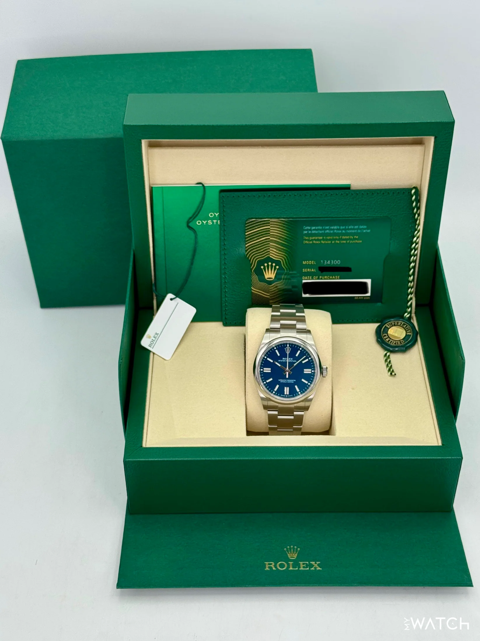 NEW 2025 Rolex Oyster Perpetual 41mm 134300 Med Blue Dial - Image 9