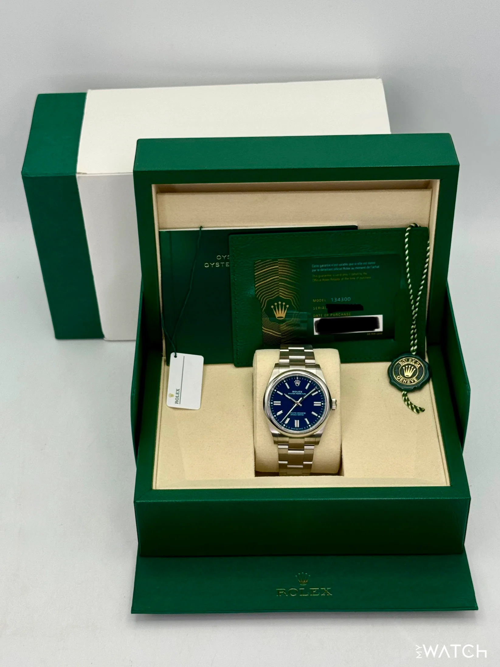 NEW 2025 Rolex Oyster Perpetual 41mm 134300 Med Blue Dial (STICKERED) - Image 9