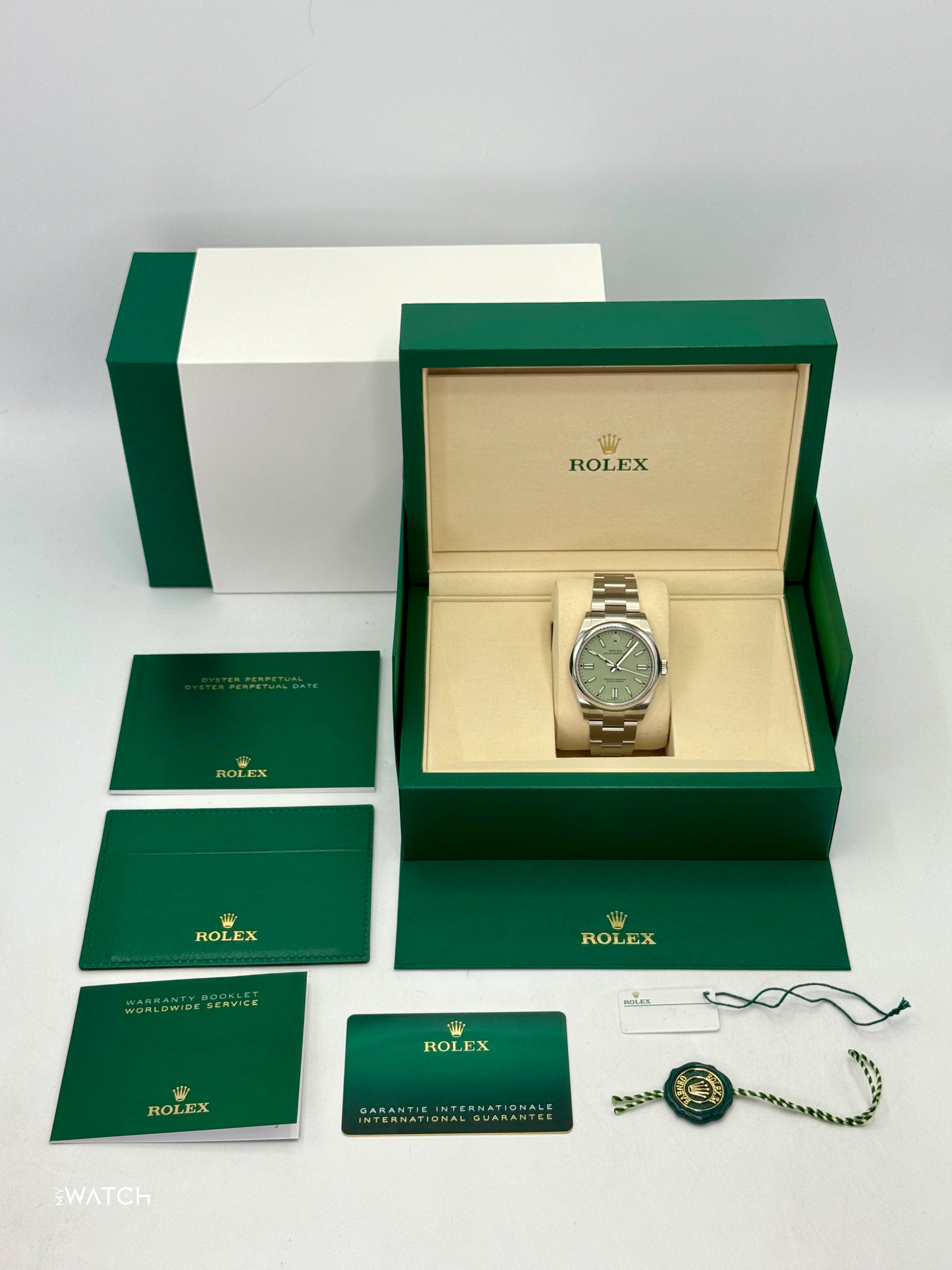 NEW 2025 Rolex Oyster Perpetual 41mm 134300 Pistachio Dial - Image 10