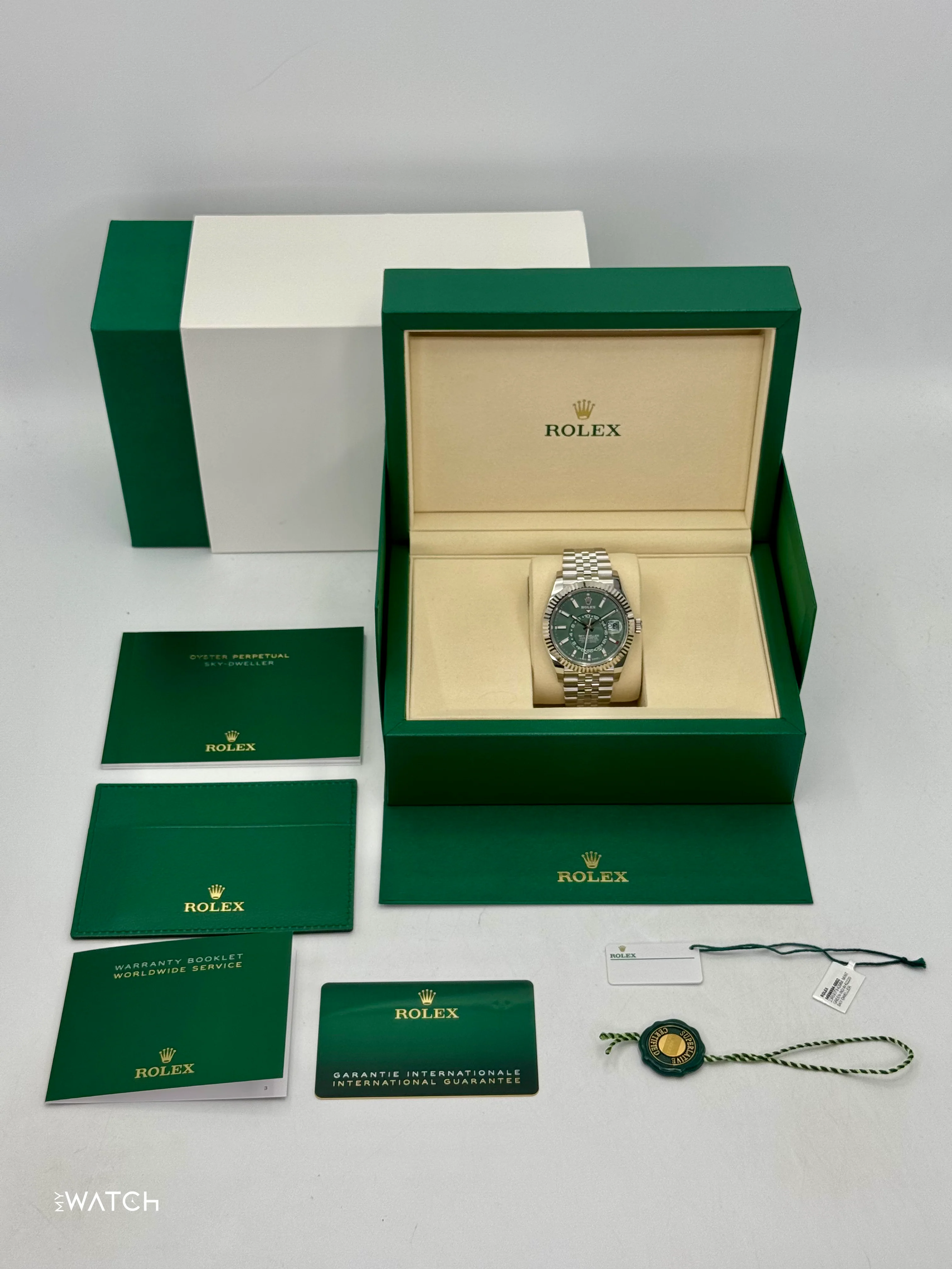 NEW 2025 Rolex Sky-Dweller 42mm 336934 Jubilee Green Dial - Image 10