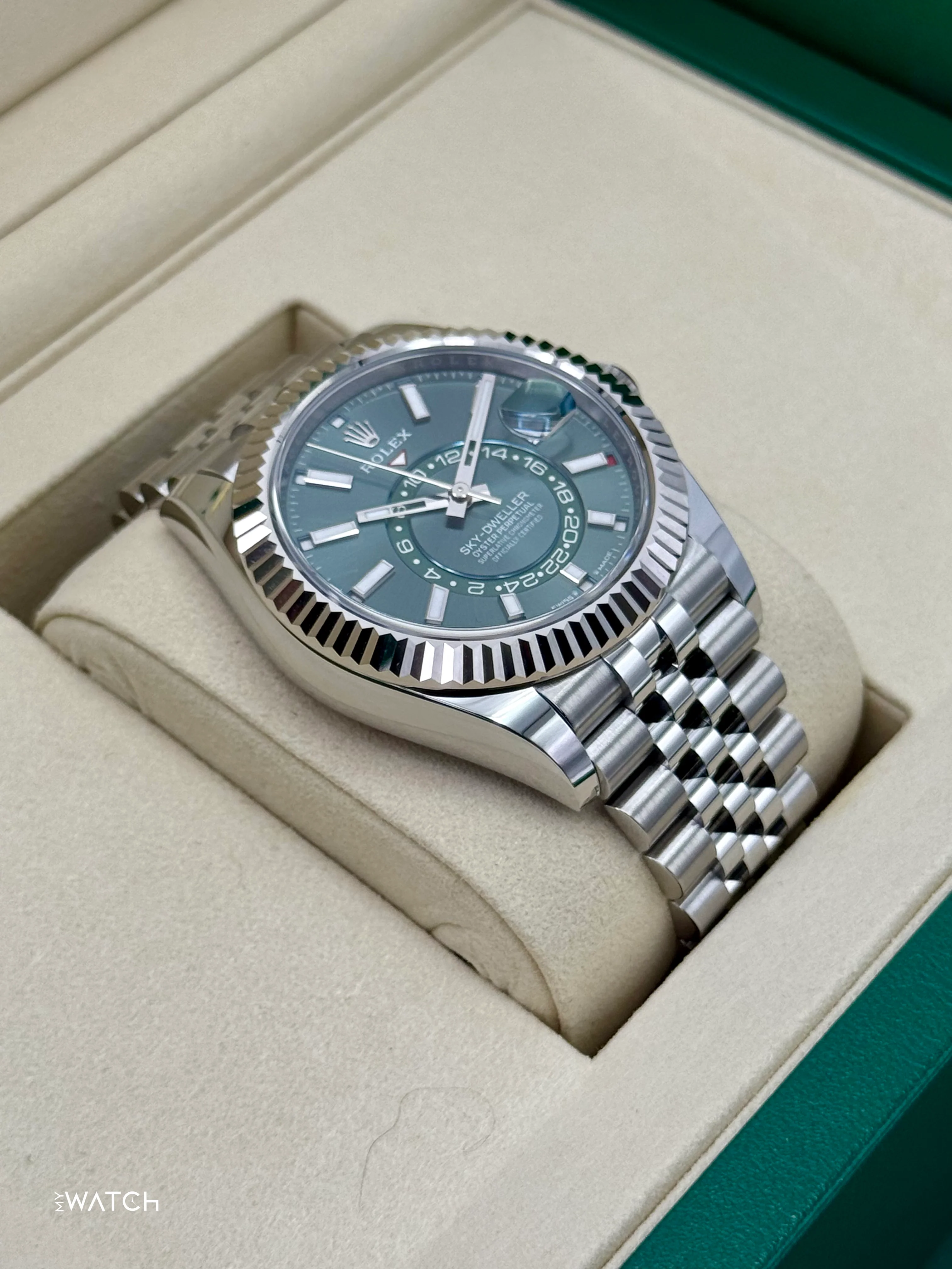 NEW 2025 Rolex Sky-Dweller 42mm 336934 Jubilee Green Dial - Image 6