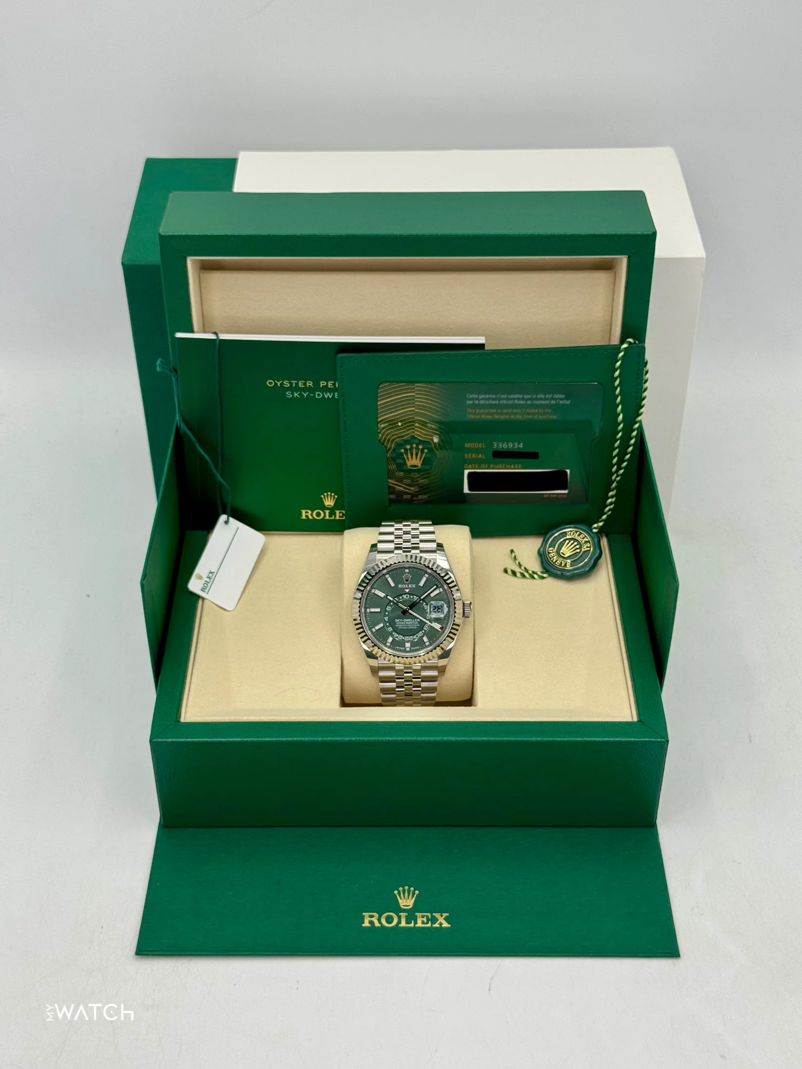 NEW 2025 Rolex Sky-Dweller 42mm 336934 Jubilee Green Dial - Image 9