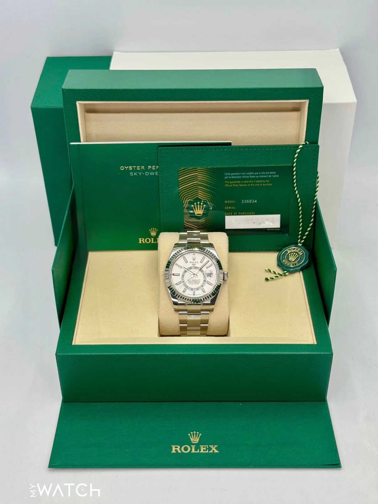 NEW 2025 Rolex Sky-Dweller 42mm 336934 Stainless Steel Oyster White Dial - Image 8