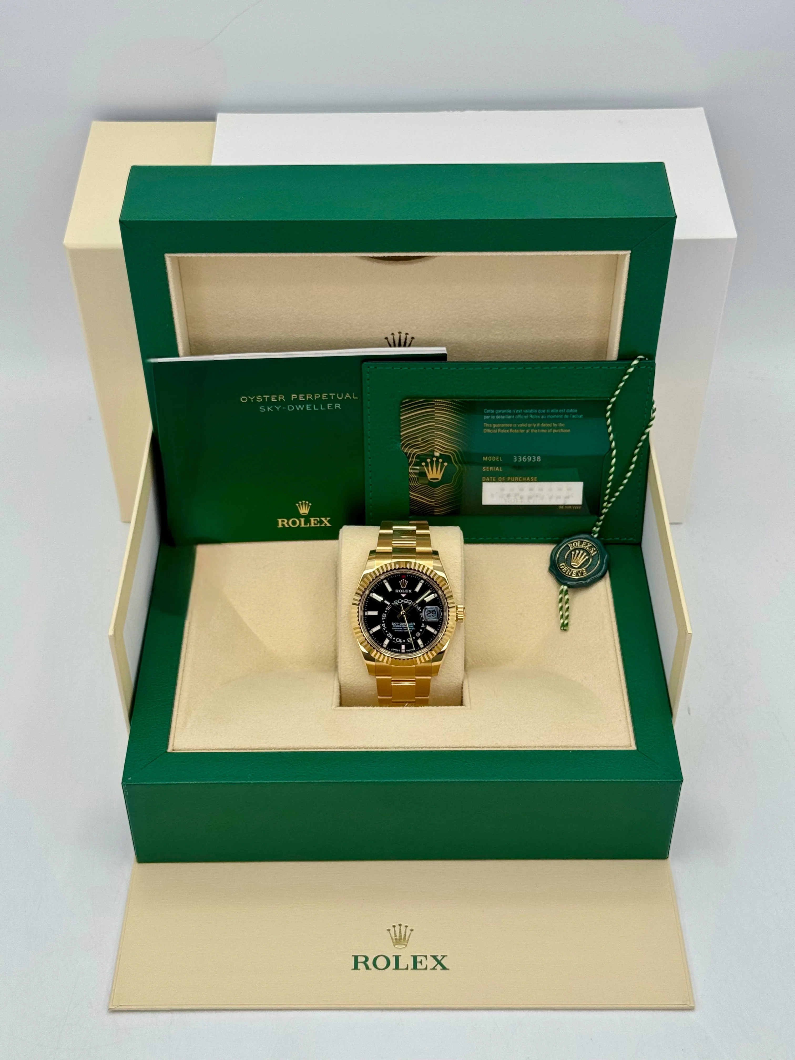 NEW 2025 Rolex Sky-Dweller 42mm 336938 Yellow Gold Oyster Black Dial - Image 9