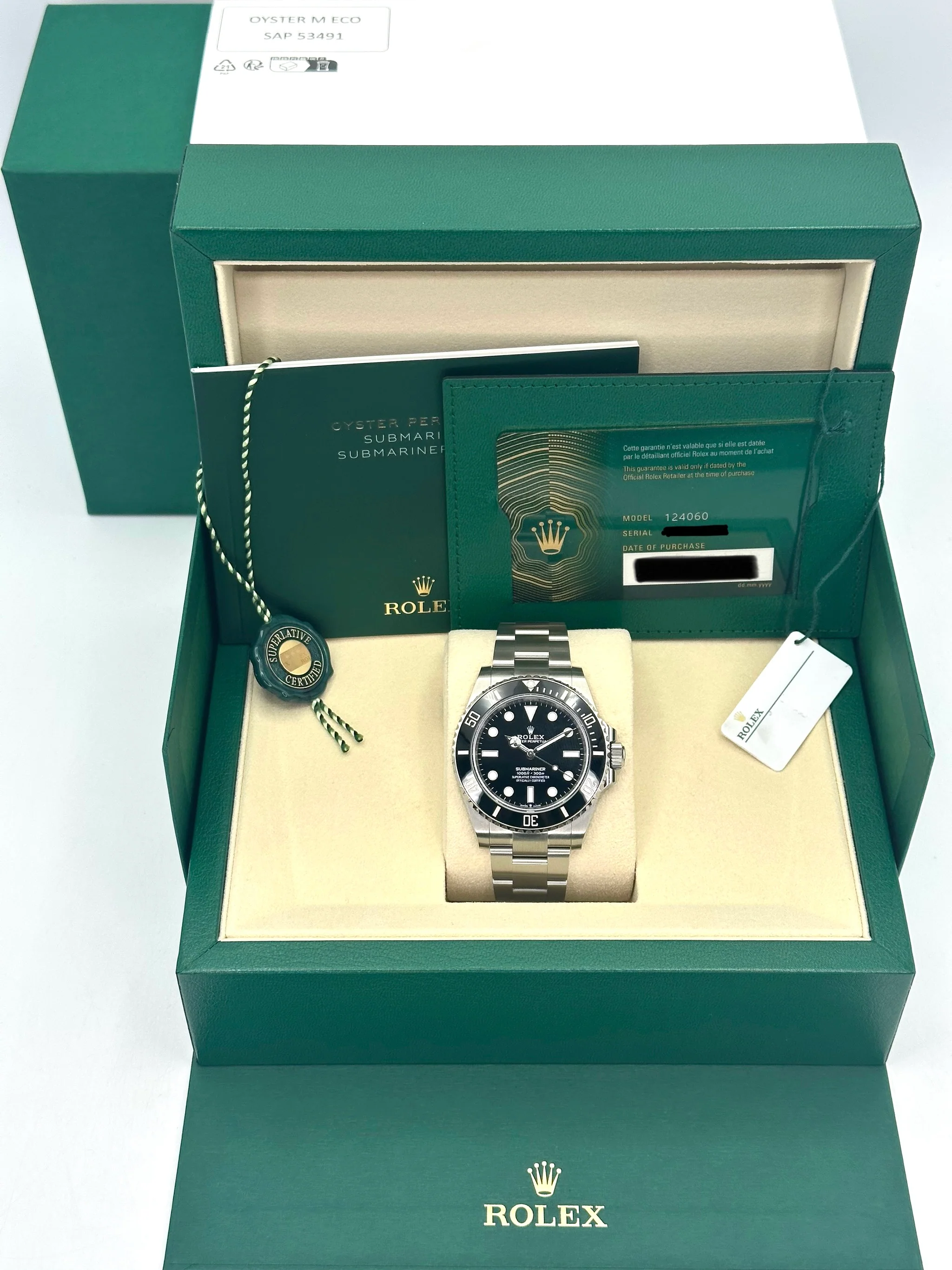 NEW 2025 Rolex Submariner 41mm 124060 Stainless Steel Black Dial - Image 9