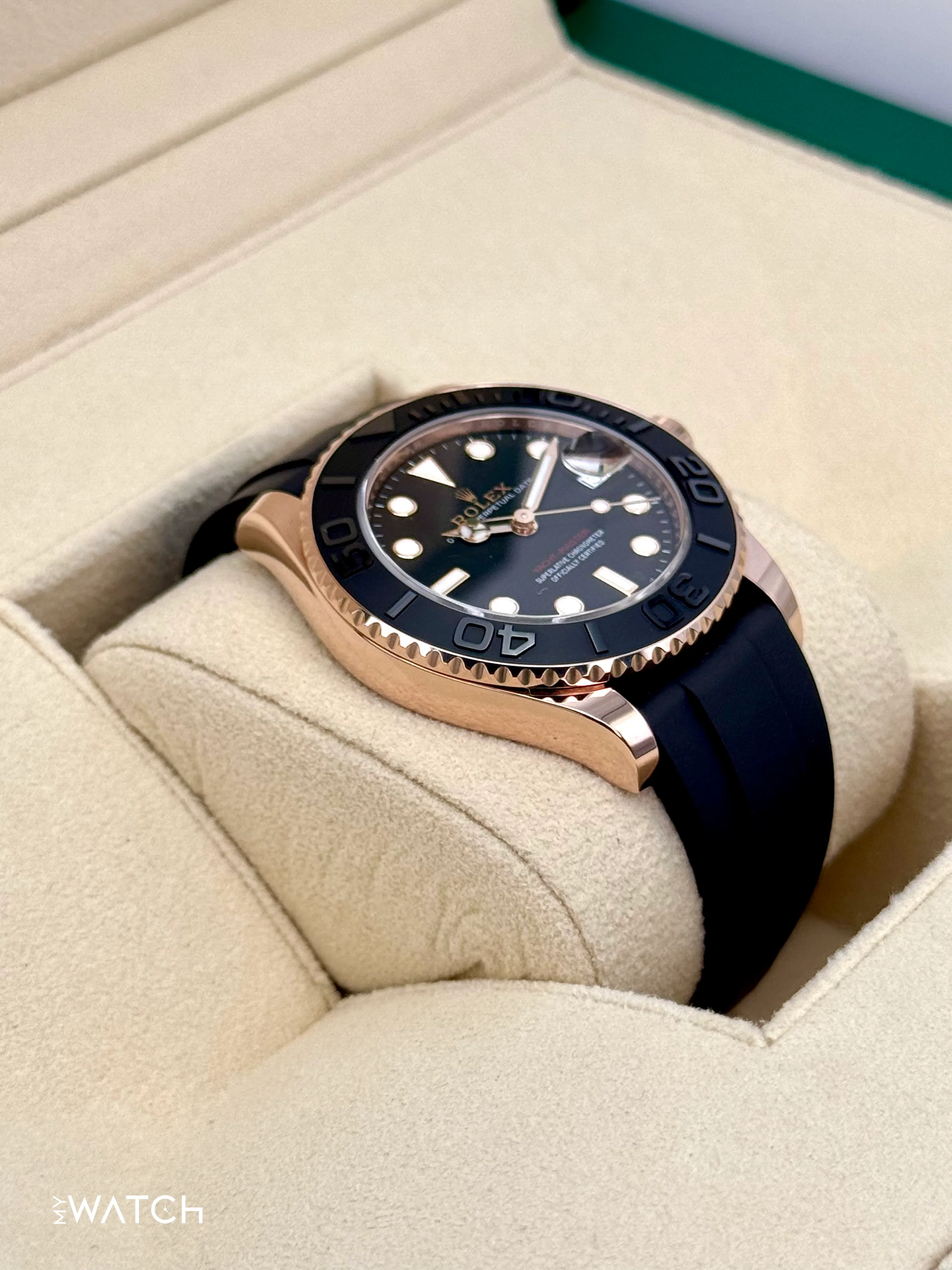 NEW 2025 Rolex Yacht-Master 37mm 268655 Rose Gold Black Dial - Image 6