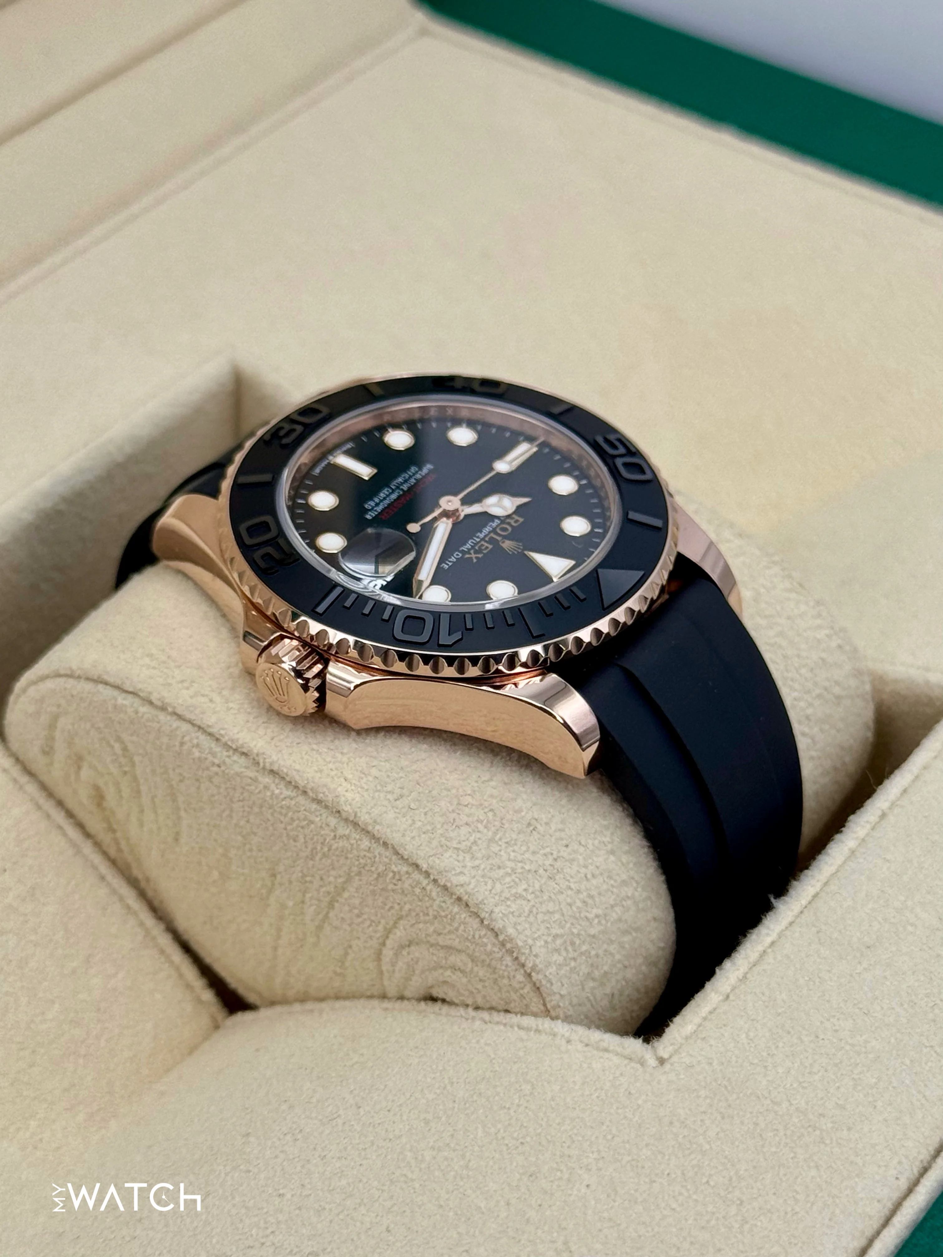 NEW 2025 Rolex Yacht-Master 37mm 268655 Rose Gold Black Dial - Image 8