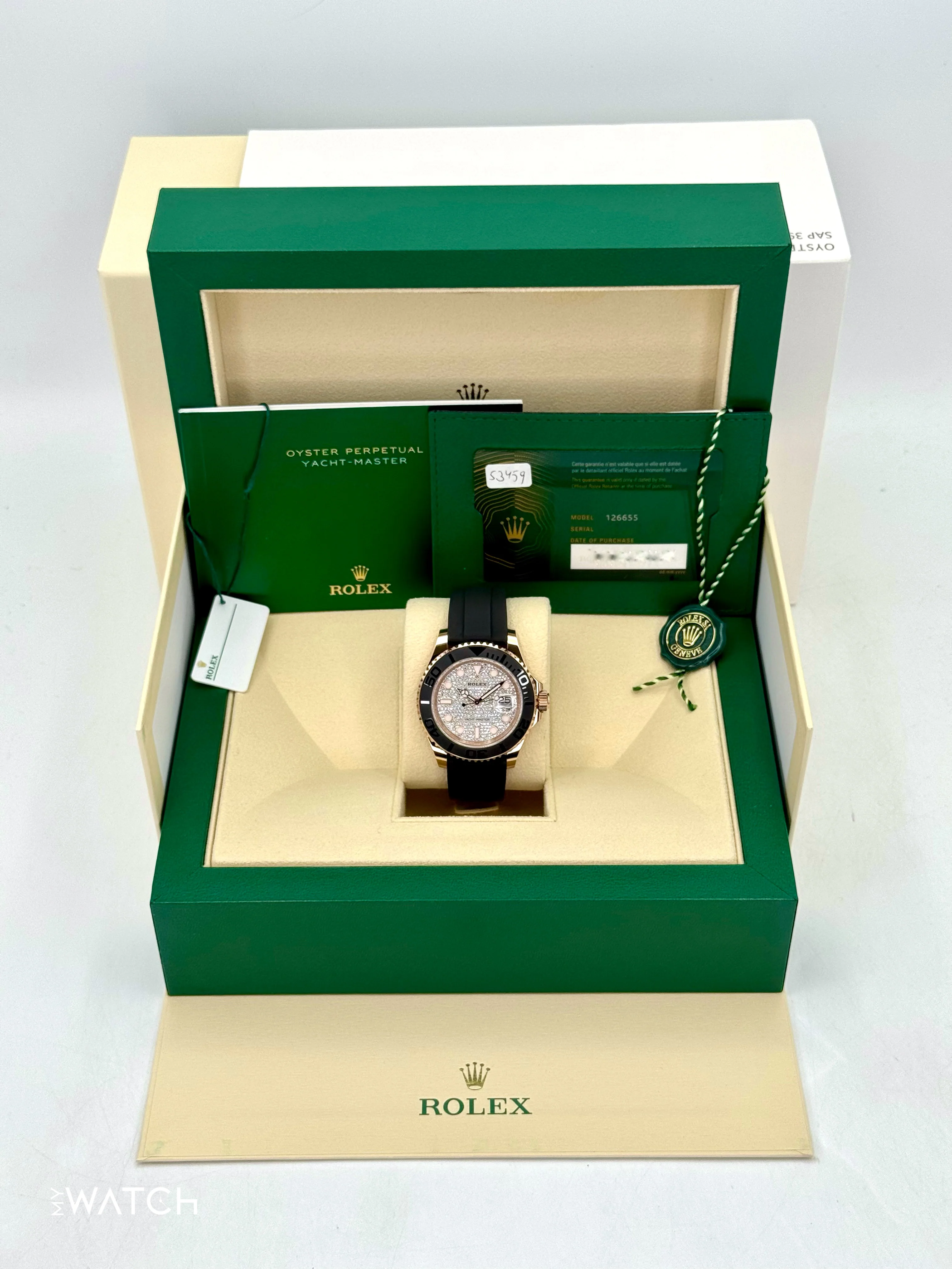 New 2025 Rolex Yacht-Master 40mm 126655 Rose Gold Diamond Paved Dial - Image 9