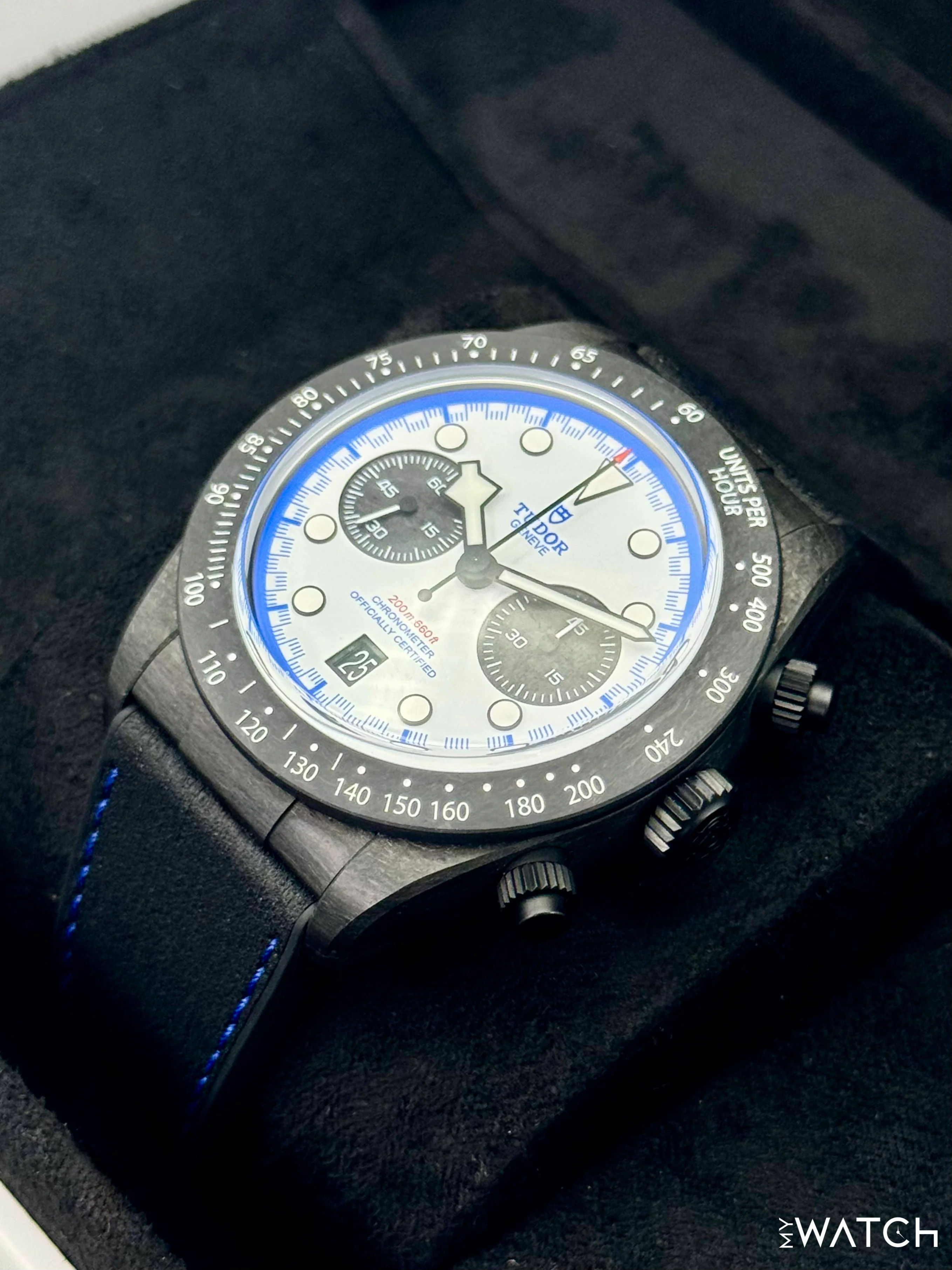 NEW 2025 Tudor Black Bay 25 42mm 79377KN Black Carbon White Dial - Image 5