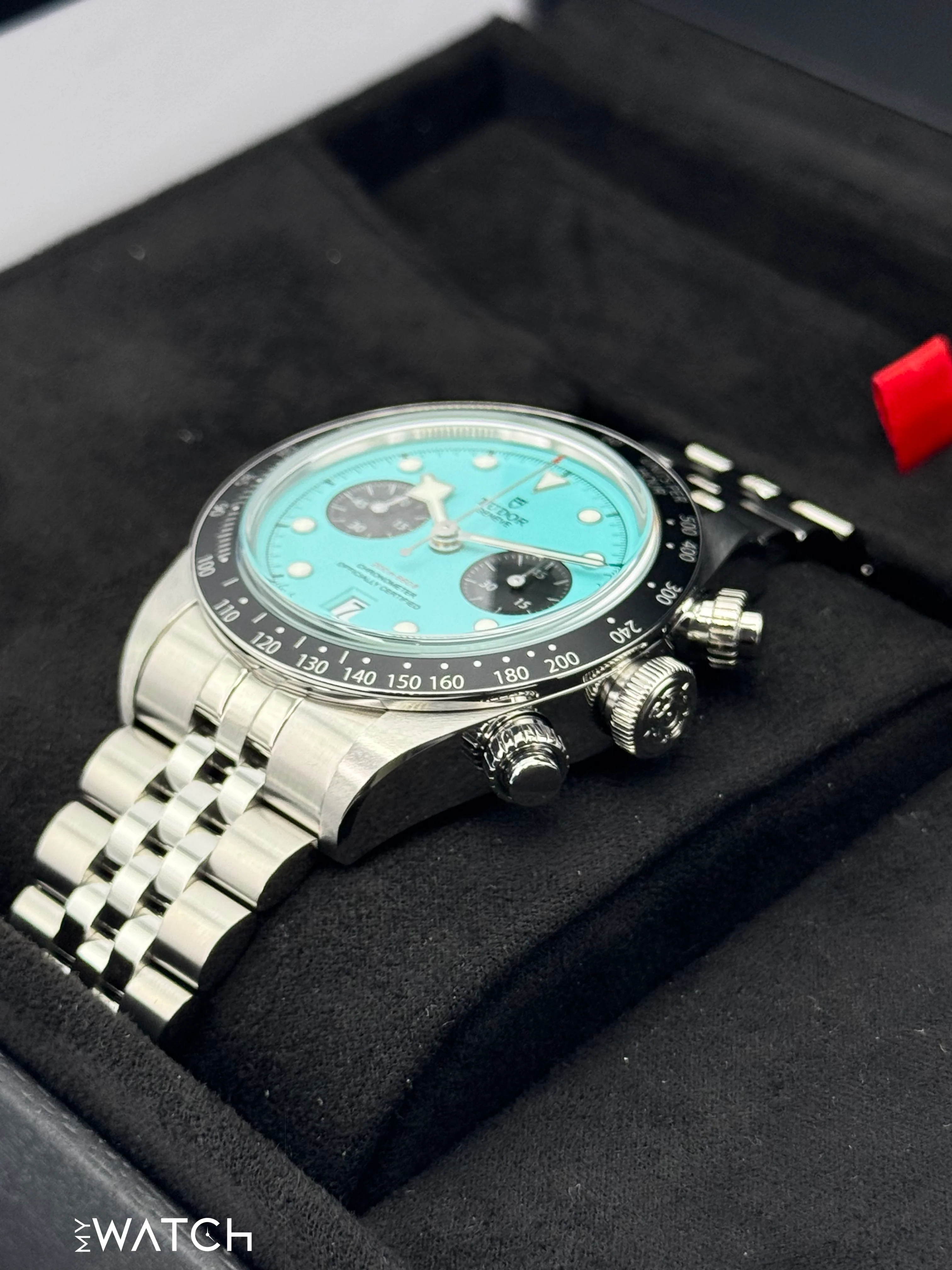 NEW 2025 Tudor Black Bay Chrono 41mm 79360N Flamingo Blue Dial - Image 5