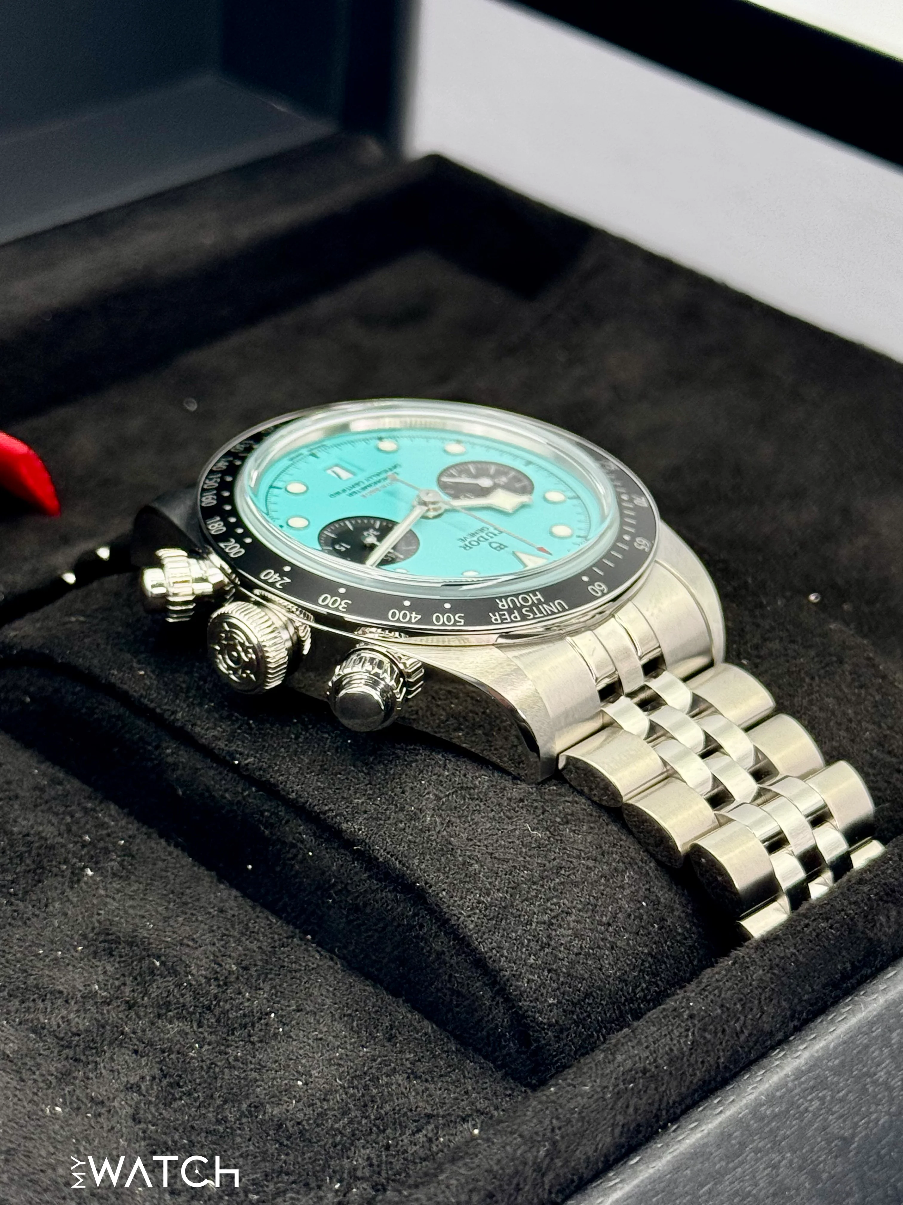 NEW 2025 Tudor Black Bay Chrono 41mm 79360N Flamingo Blue Dial - Image 8