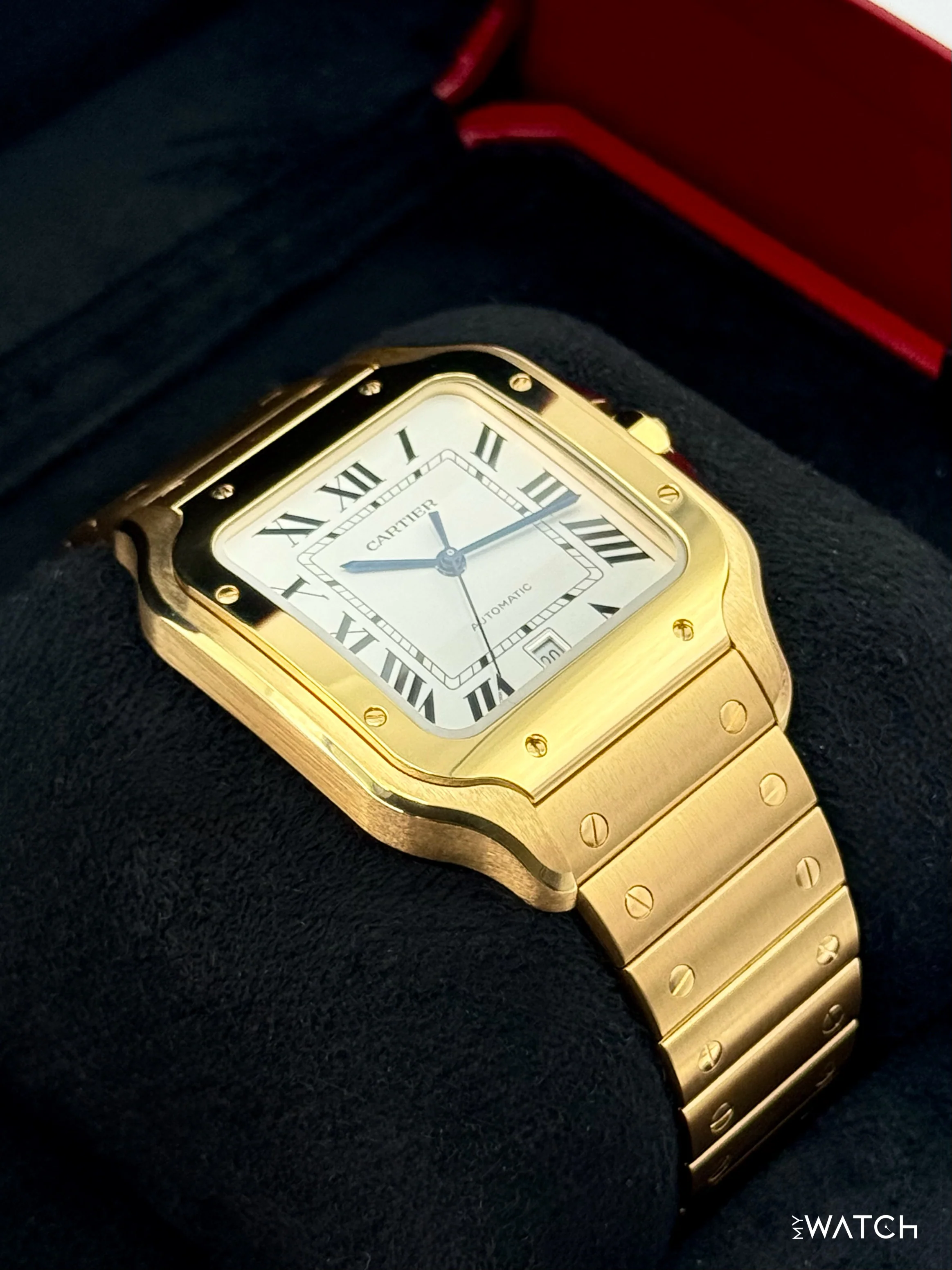 NEW 2026 Cartier Santos De Cartier 39.8mm WGSA0029 Yellow Gold White Dial - Image 6