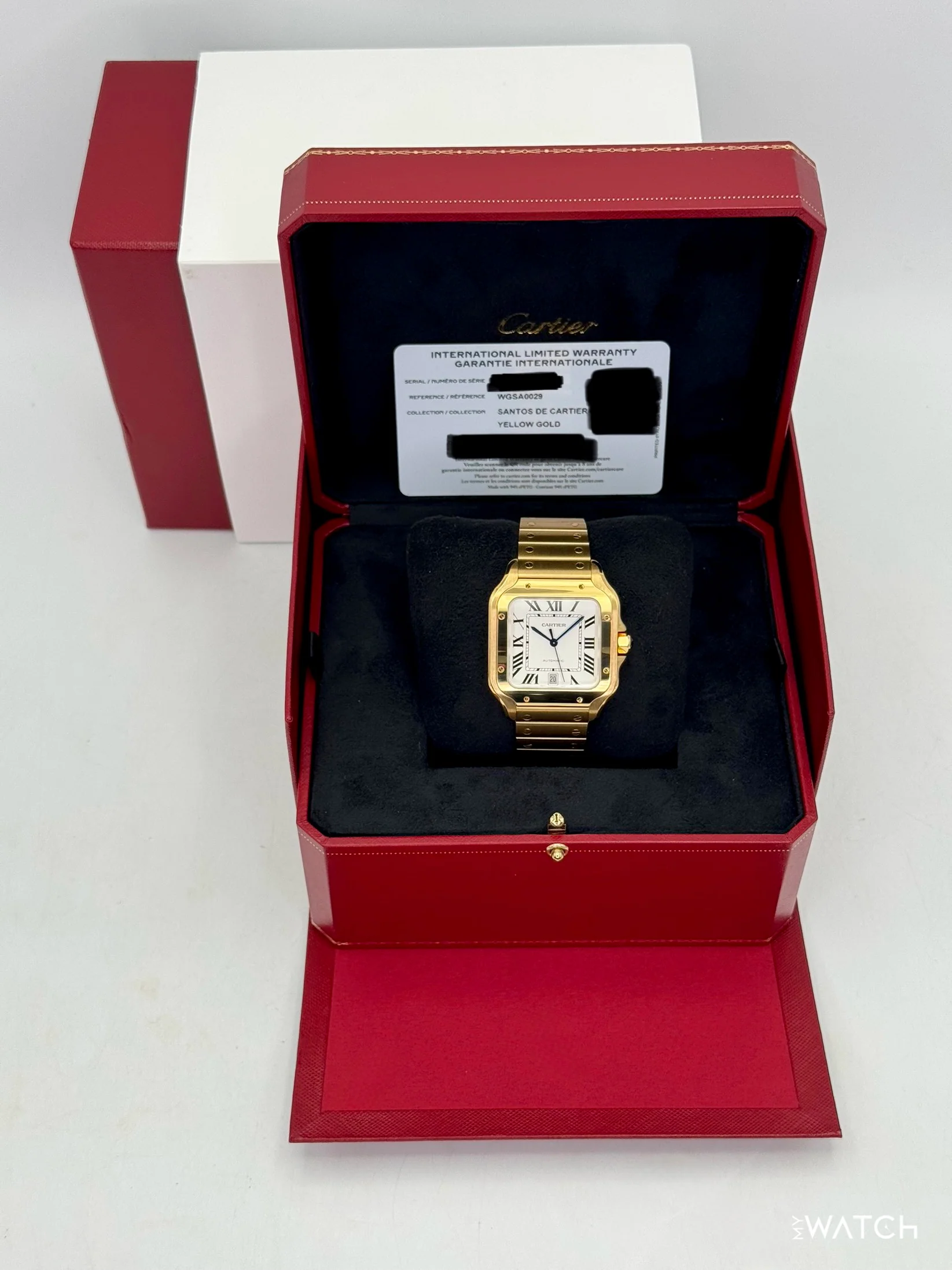 NEW 2026 Cartier Santos De Cartier 39.8mm WGSA0029 Yellow Gold White Dial - Image 9