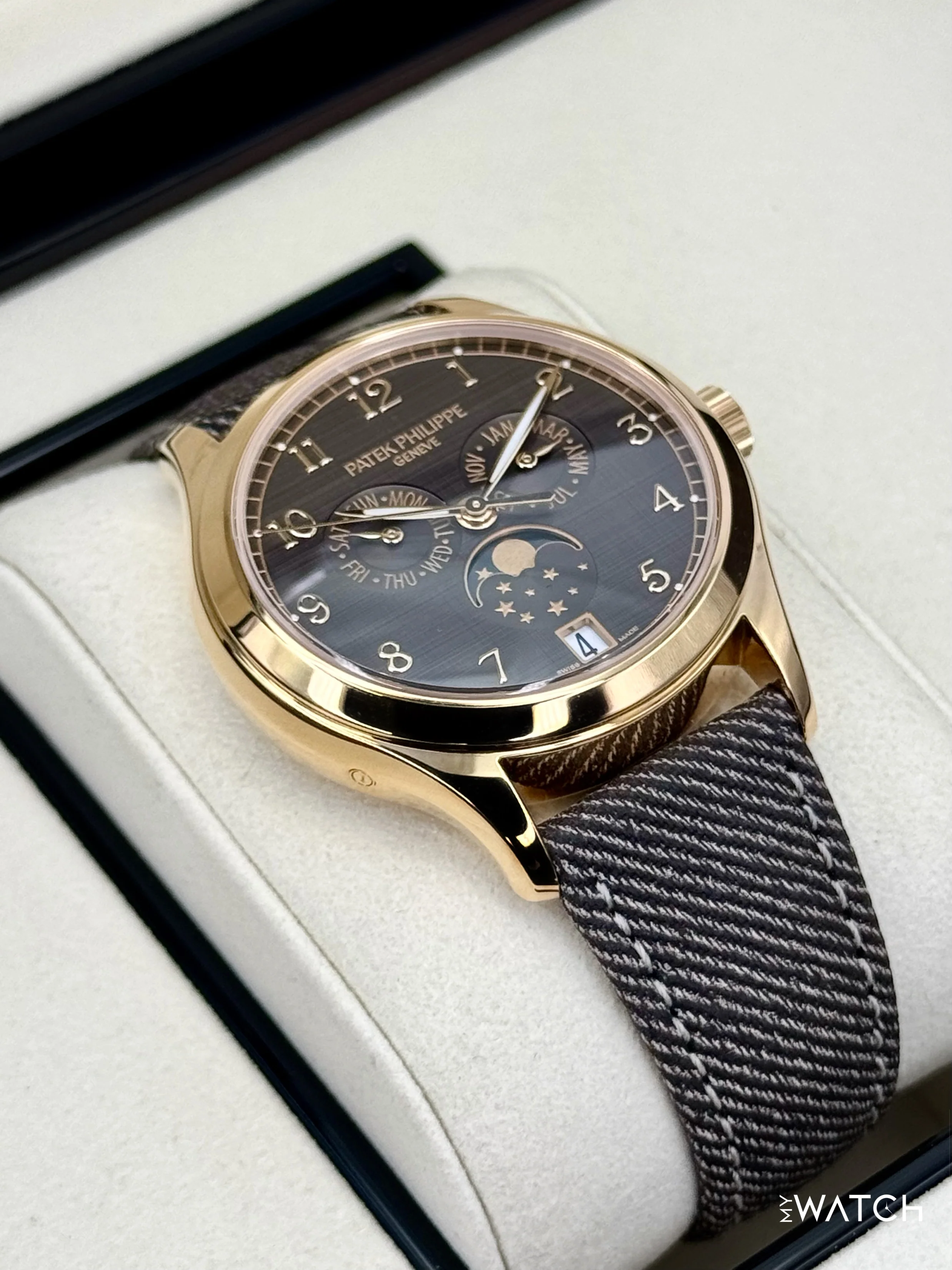 NEW 2026 Patek Philippe Annual Calendar 39mm 4946R Rose Gold Brown Dial - Image 6