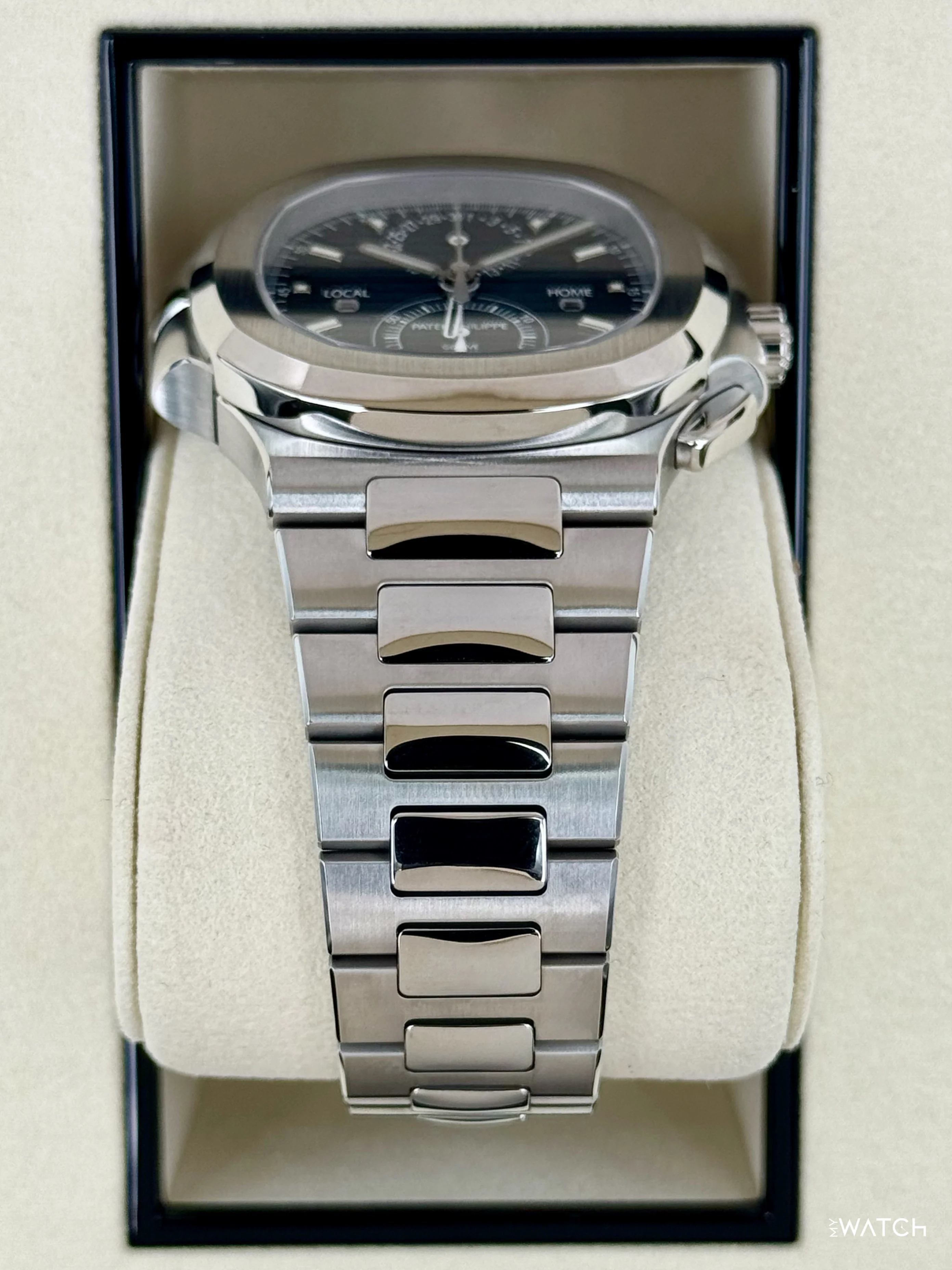 NEW 2026 Patek Philippe Nautilus Travel Time Chrono 40.5mm 5990 Blue-Noir Dial - Image 3