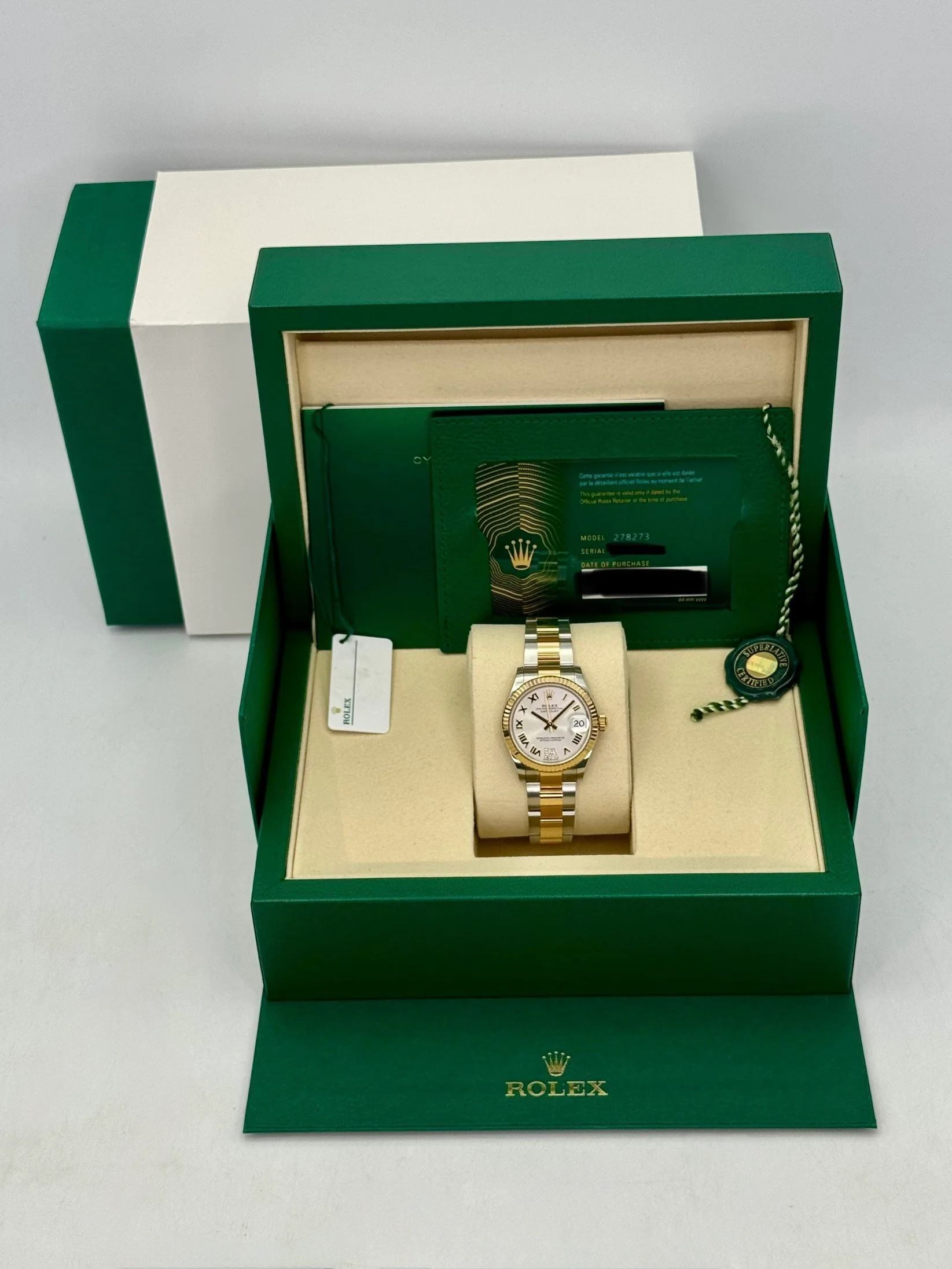 NEW 2026 Rolex Datejust 31mm 278273 Two-Tone Oyster Silver Diamond Dial - Image 9