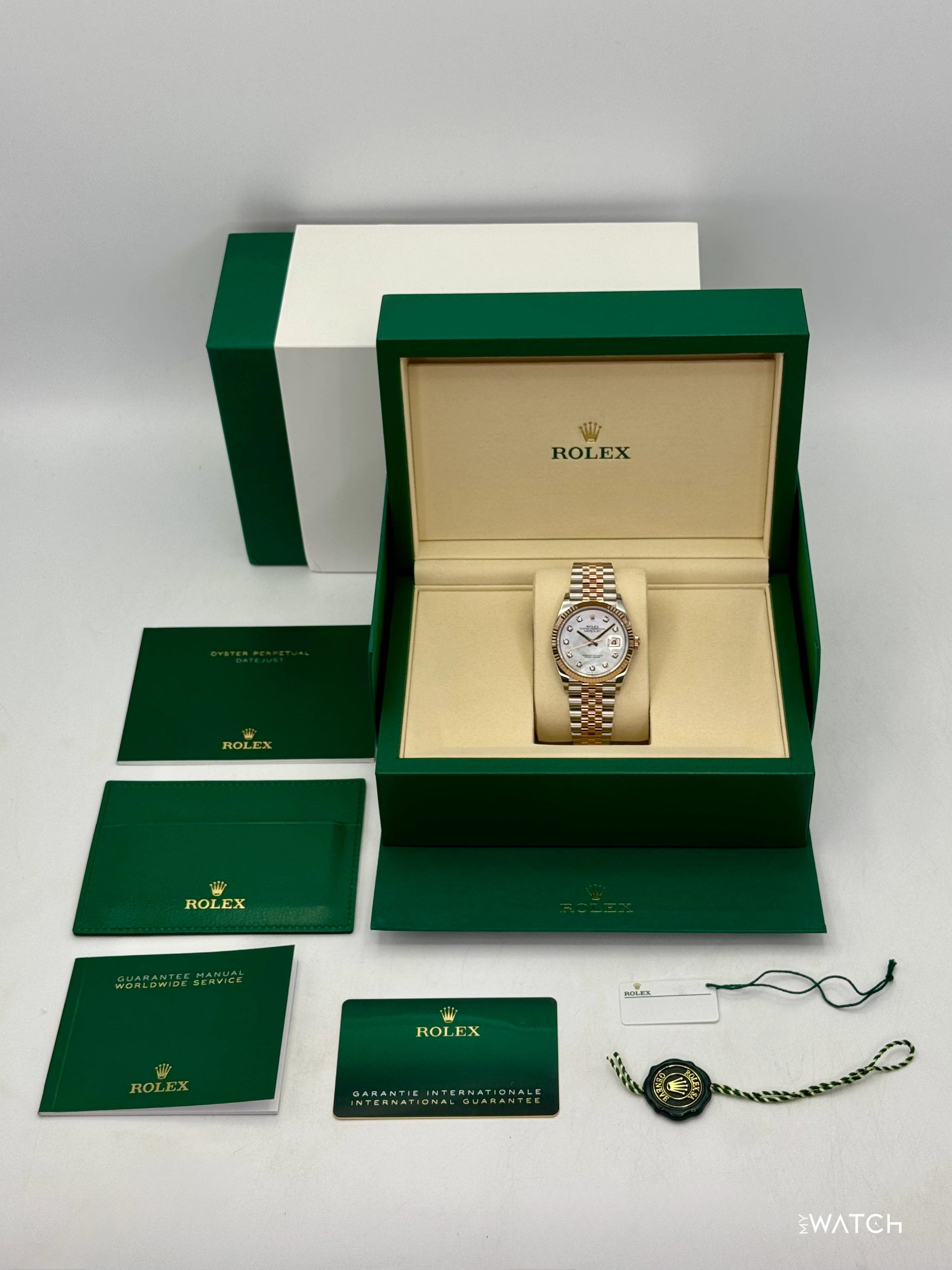 NEW 2026 Rolex Datejust 36mm 126231 Two-Tone MOP Diamond Dial (STICKERED) - Image 10