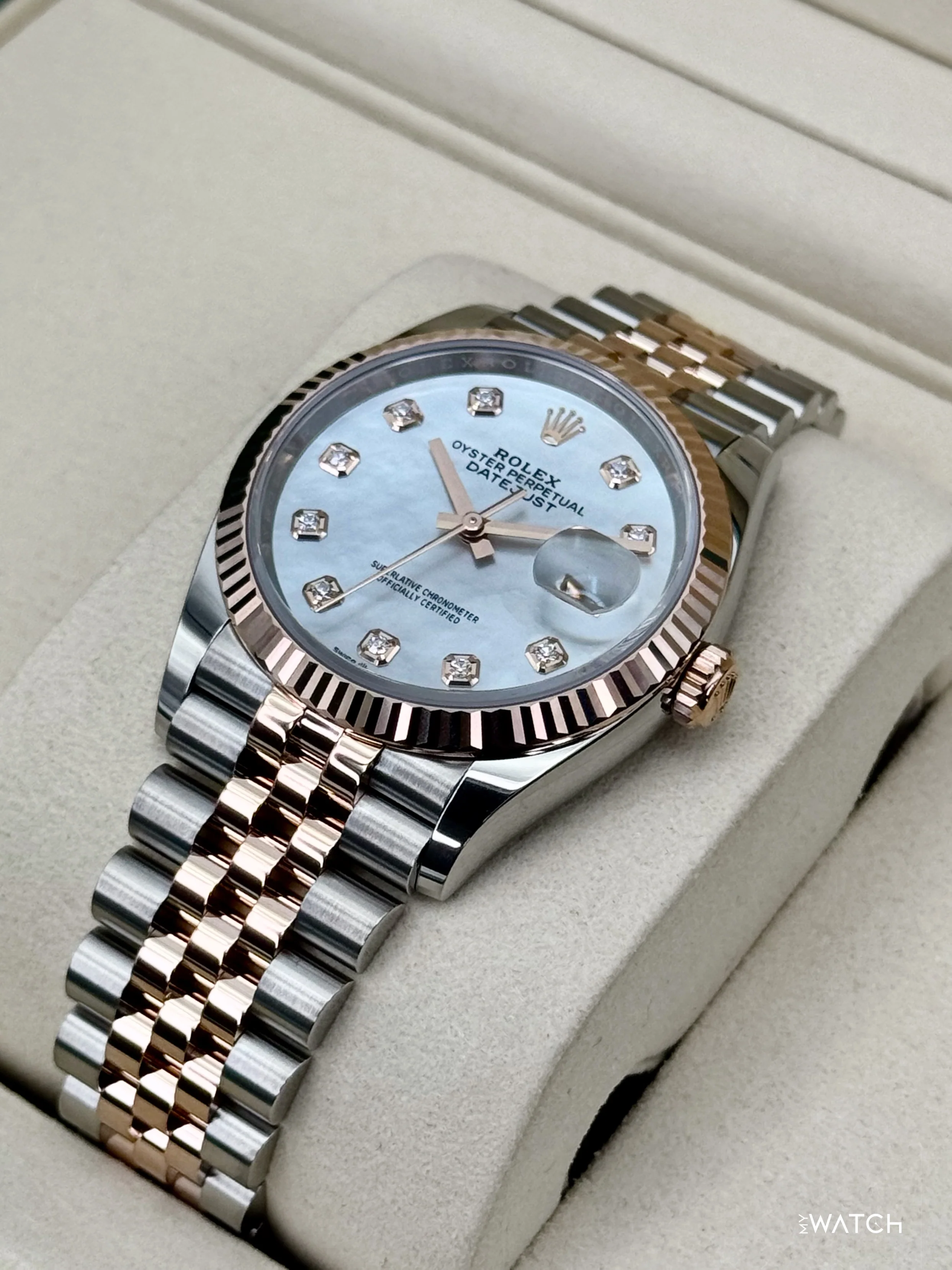 NEW 2026 Rolex Datejust 36mm 126231 Two-Tone MOP Diamond Dial (STICKERED) - Image 5