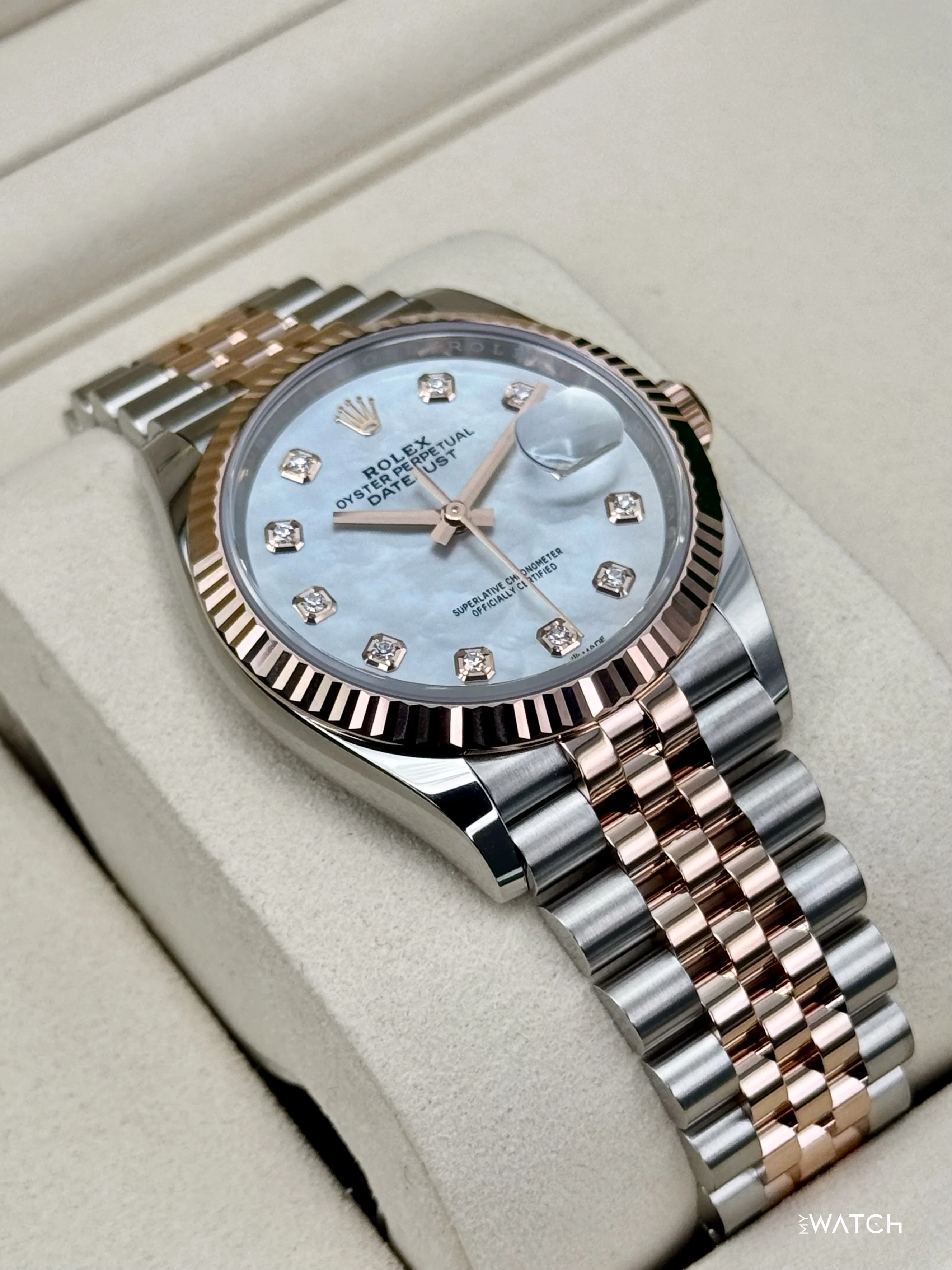NEW 2026 Rolex Datejust 36mm 126231 Two-Tone MOP Diamond Dial (STICKERED) - Image 6