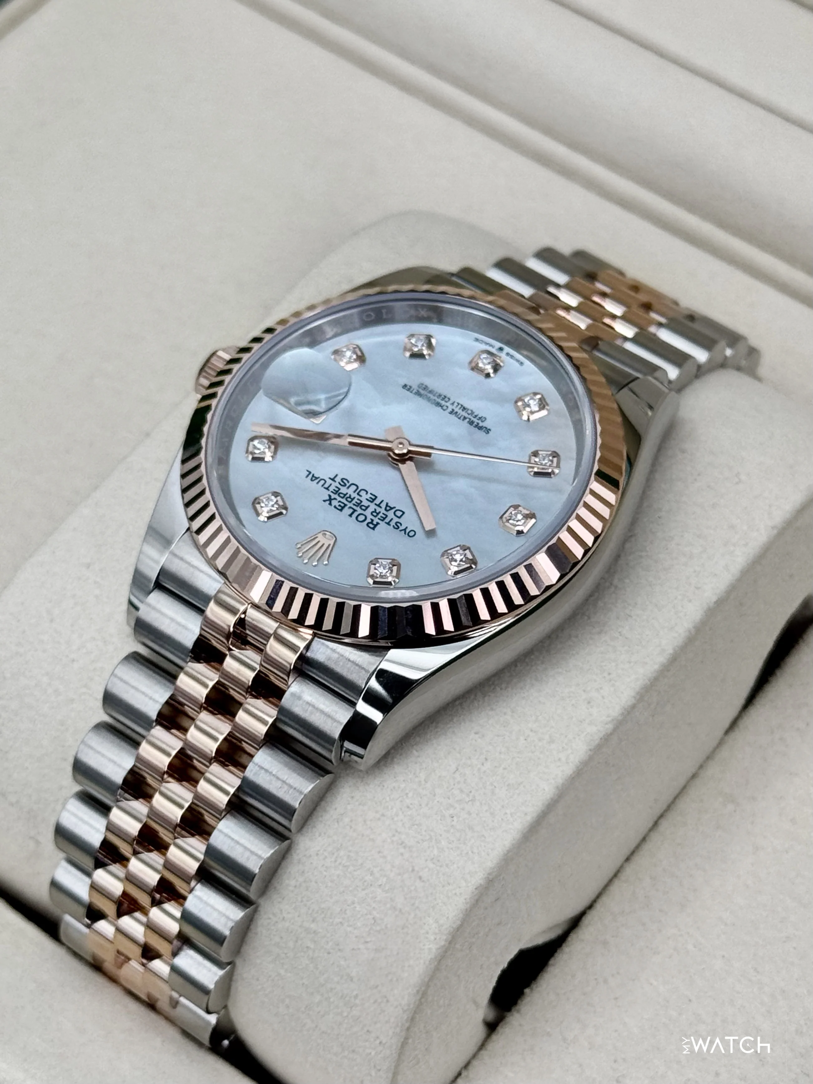 NEW 2026 Rolex Datejust 36mm 126231 Two-Tone MOP Diamond Dial (STICKERED) - Image 7