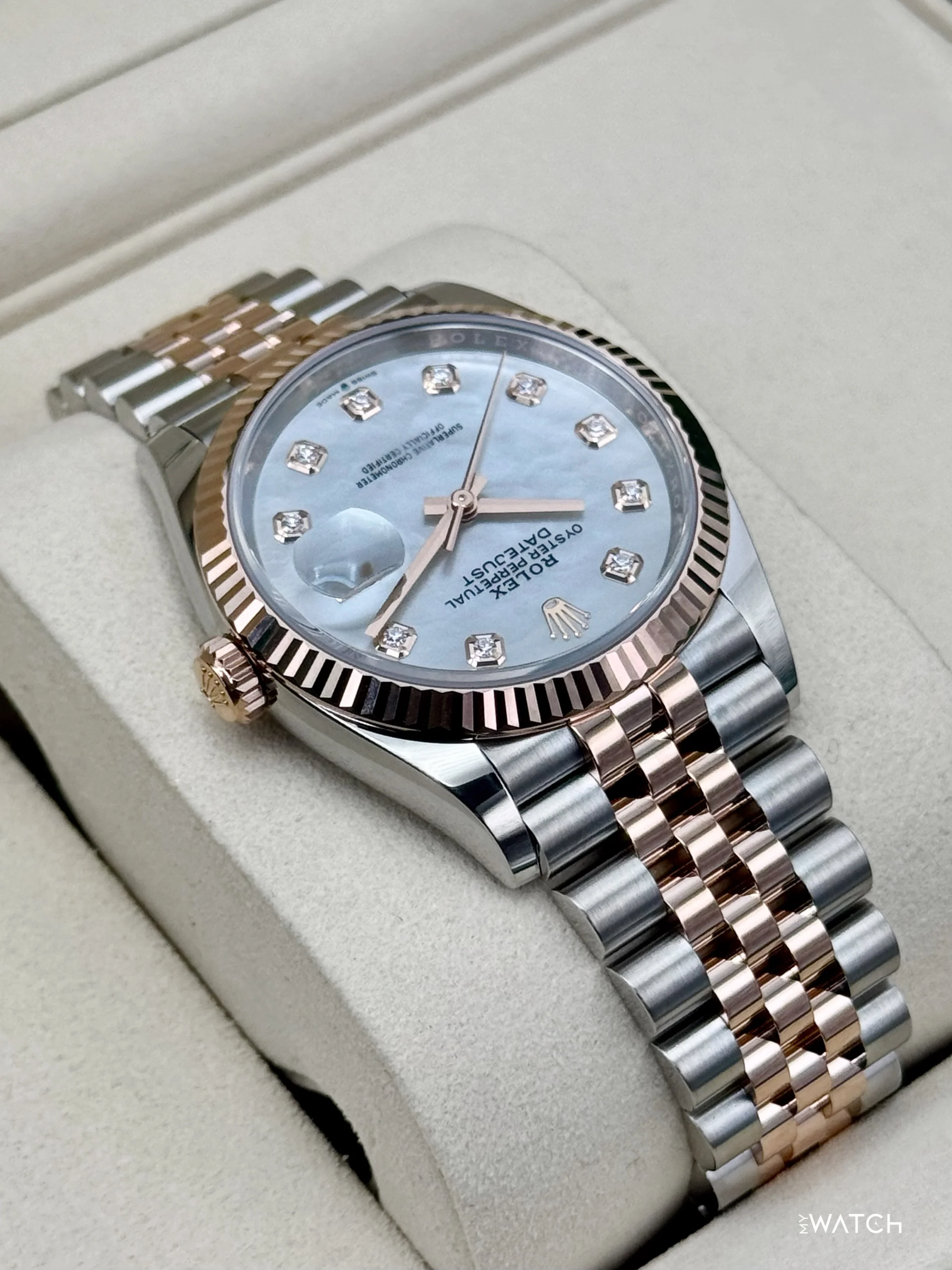 NEW 2026 Rolex Datejust 36mm 126231 Two-Tone MOP Diamond Dial (STICKERED) - Image 8