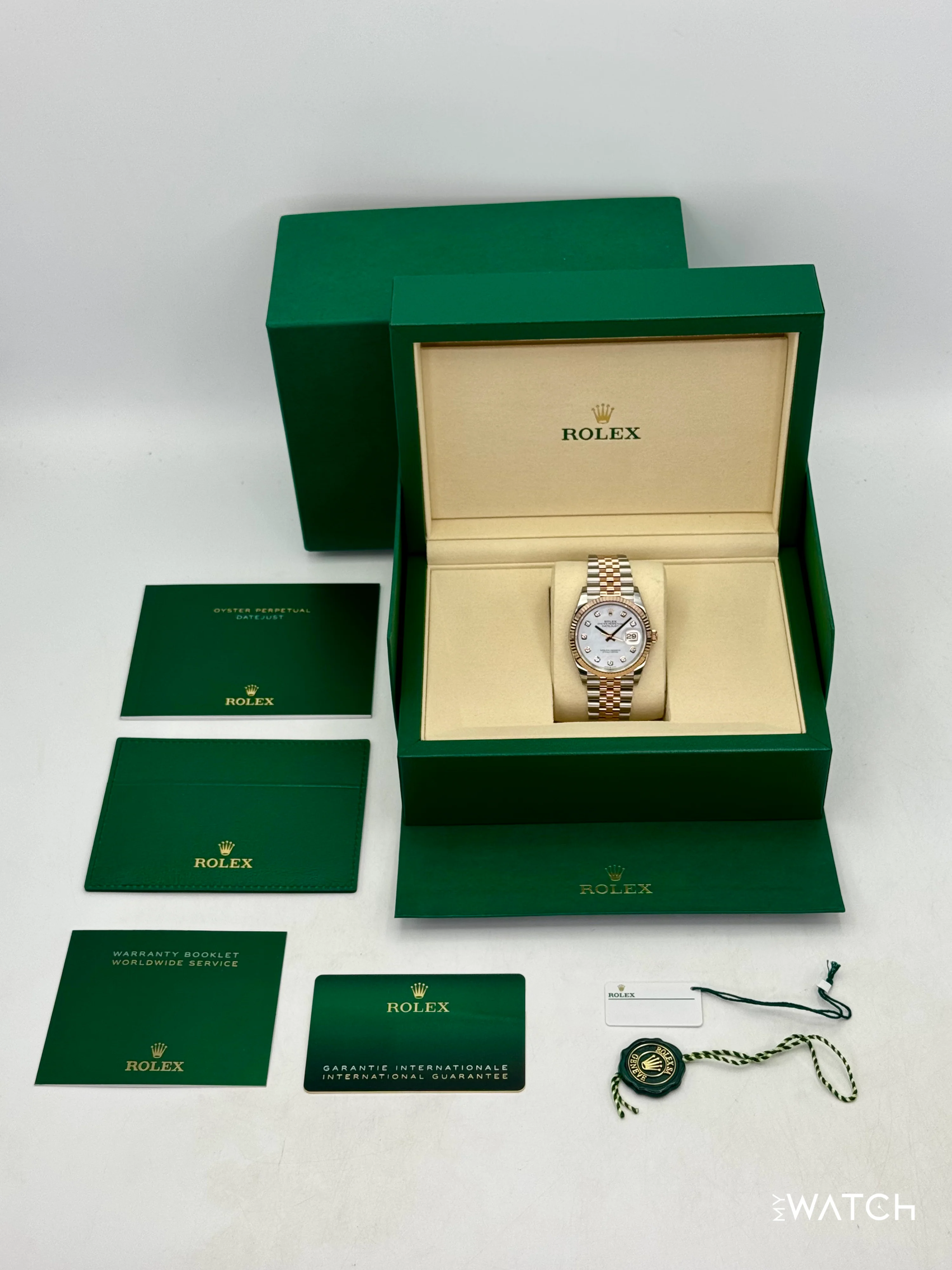 NEW 2026 Rolex Datejust 36mm 126231 Two-Tone MOP Diamond Dial (STICKERED) - Image 10