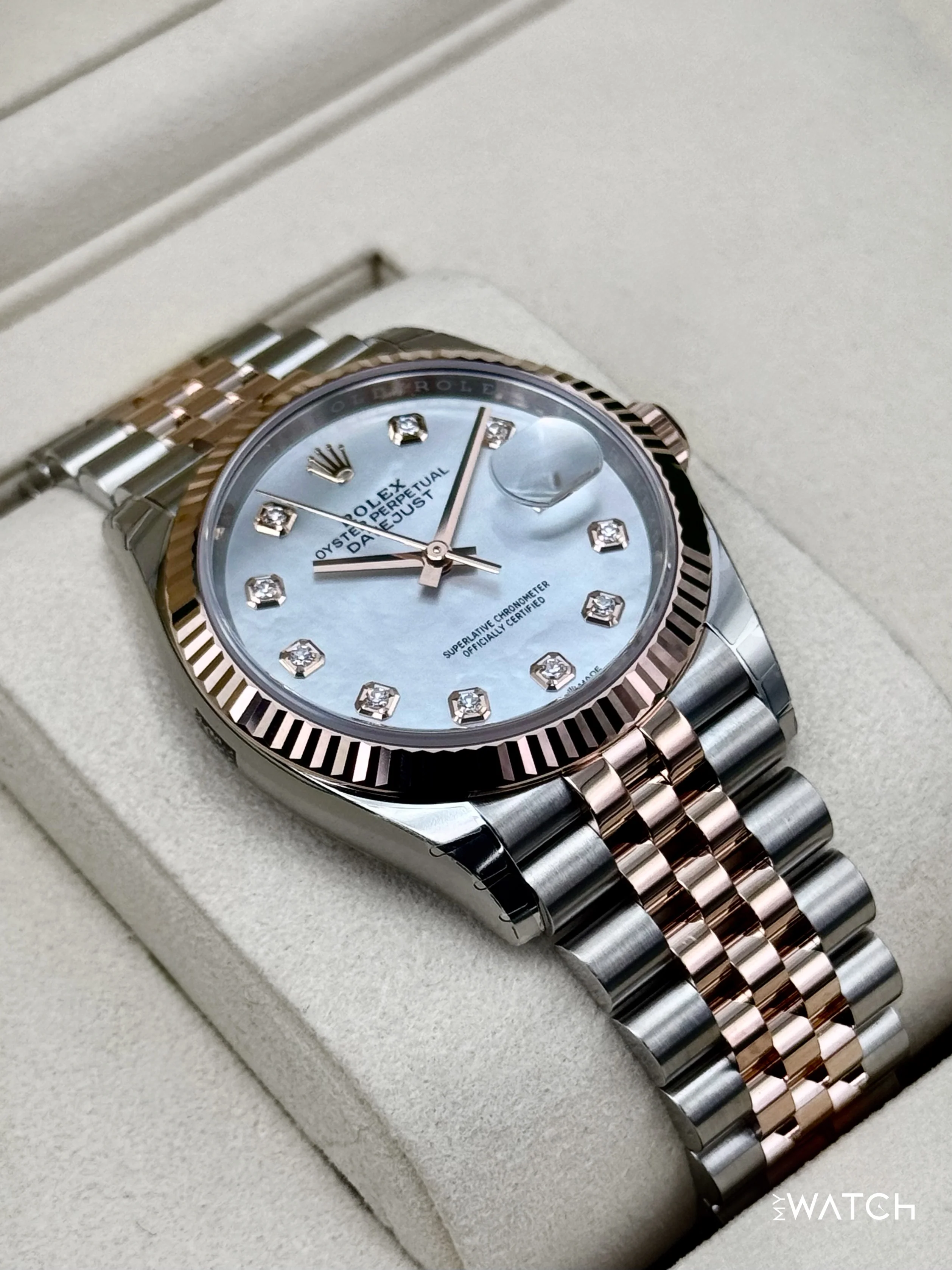 NEW 2026 Rolex Datejust 36mm 126231 Two-Tone MOP Diamond Dial (STICKERED) - Image 6