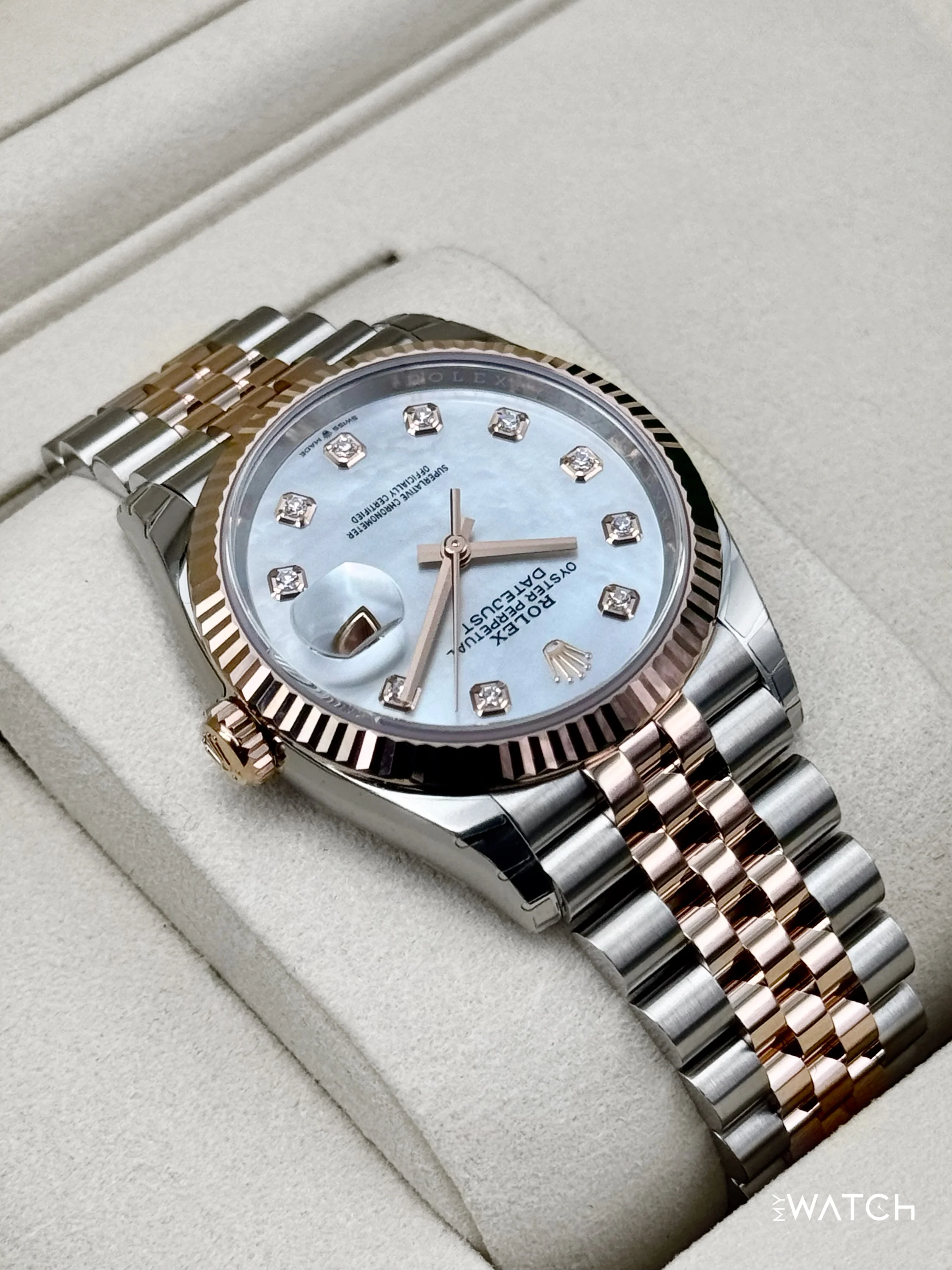NEW 2026 Rolex Datejust 36mm 126231 Two-Tone MOP Diamond Dial (STICKERED) - Image 8