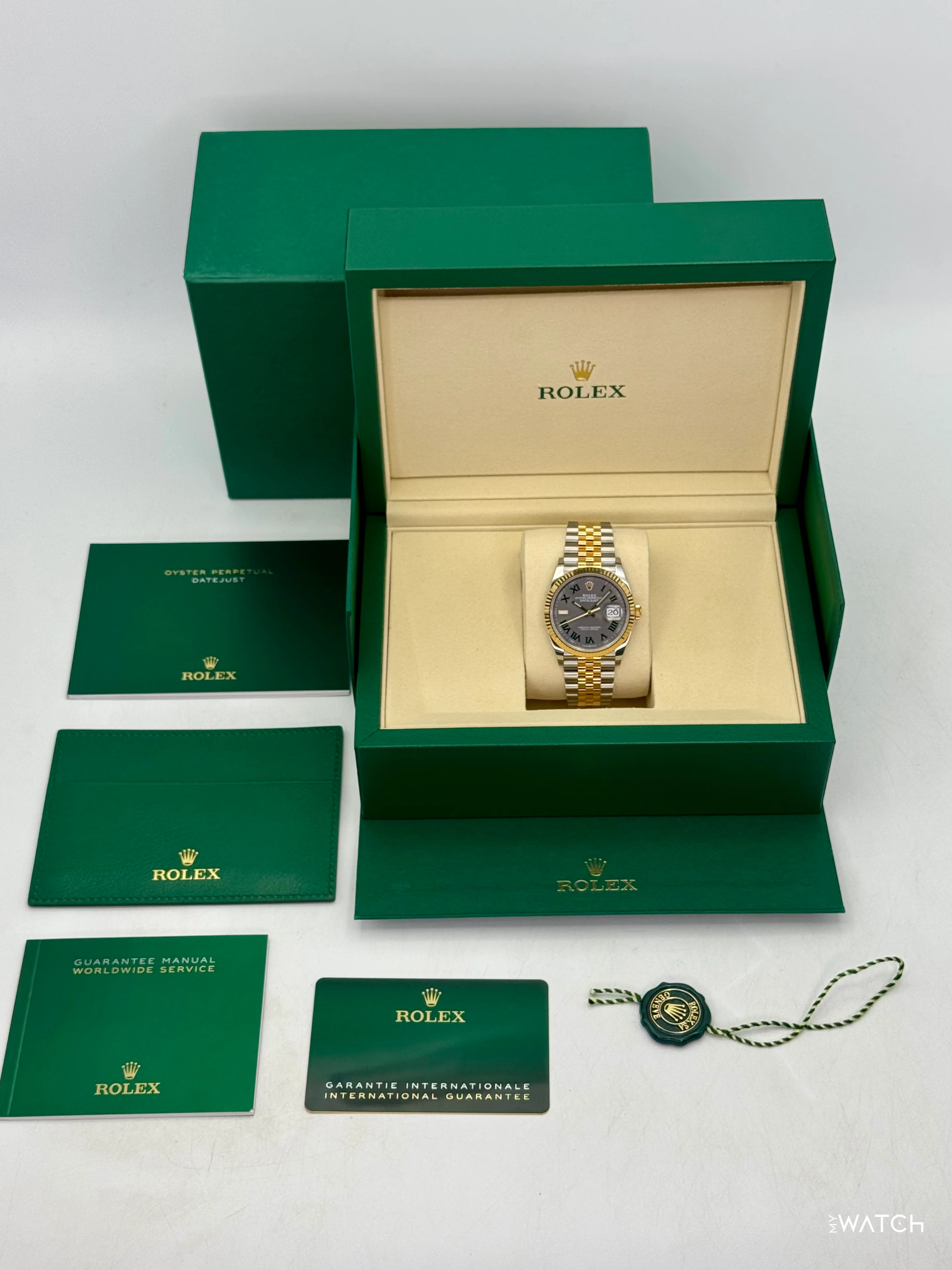 NEW 2026 Rolex Datejust 36mm 126233 Two-Tone Jubilee Wimbledon Dial - Image 10
