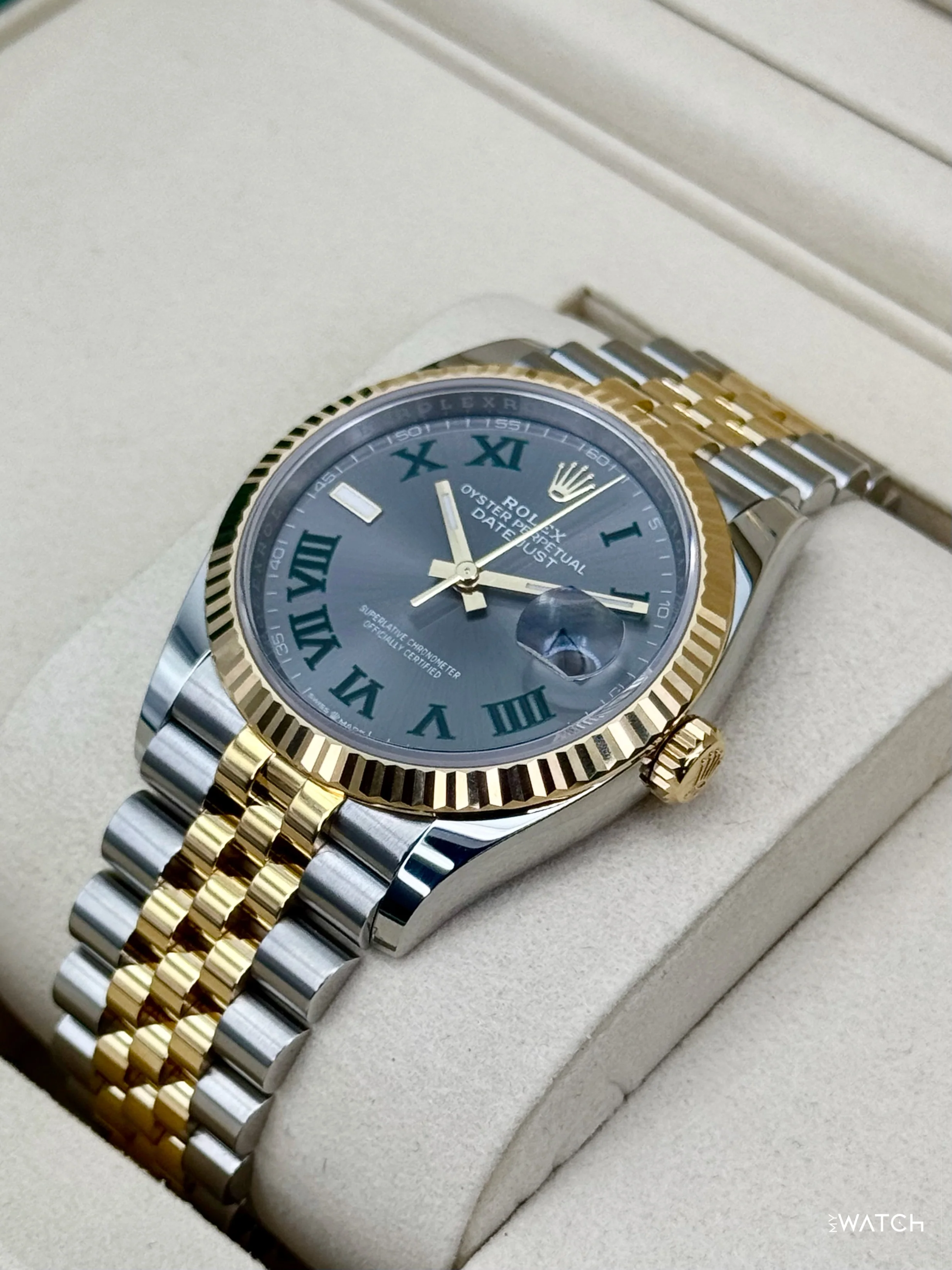 NEW 2026 Rolex Datejust 36mm 126233 Two-Tone Jubilee Wimbledon Dial - Image 5