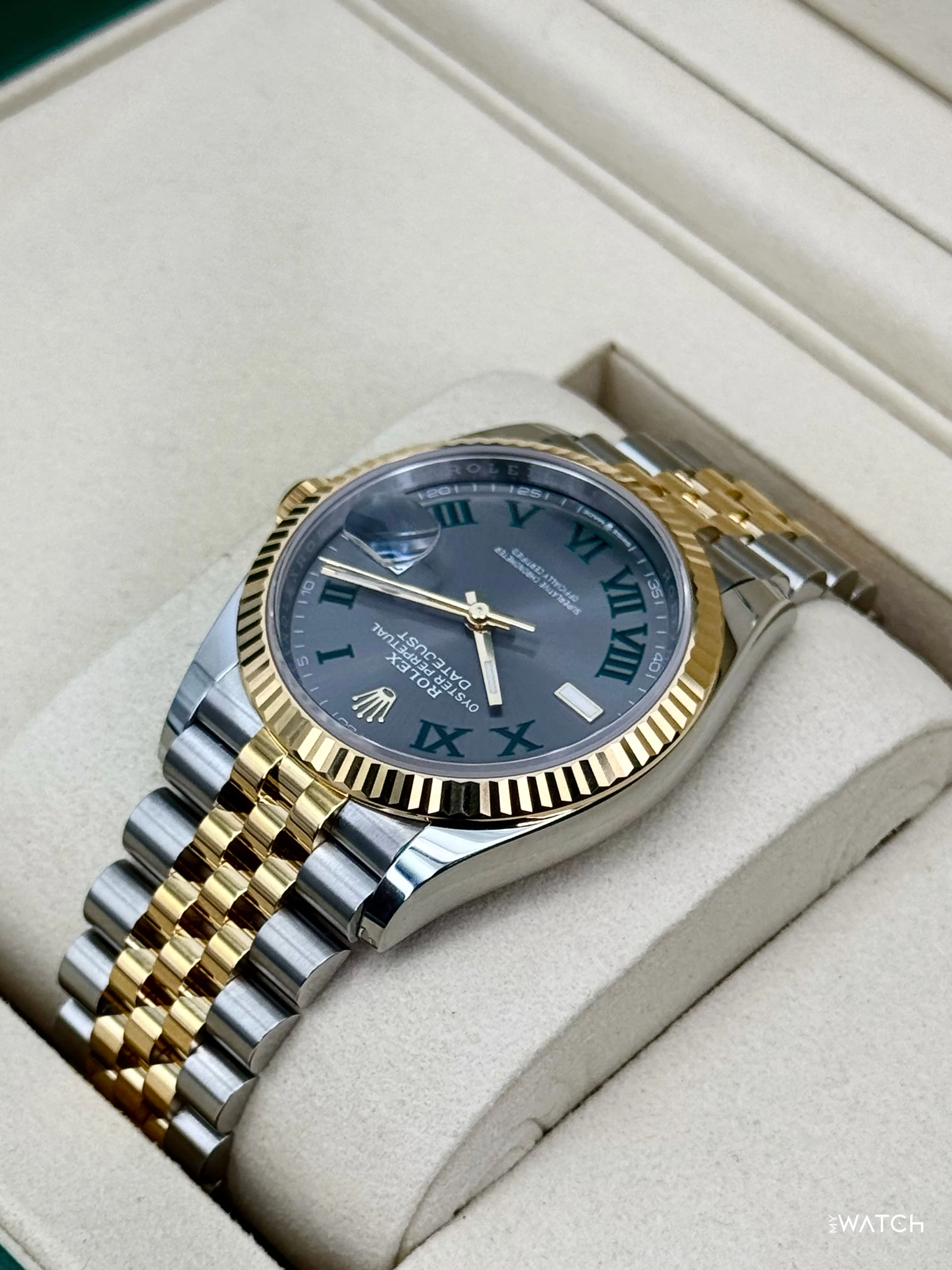 NEW 2026 Rolex Datejust 36mm 126233 Two-Tone Jubilee Wimbledon Dial - Image 7