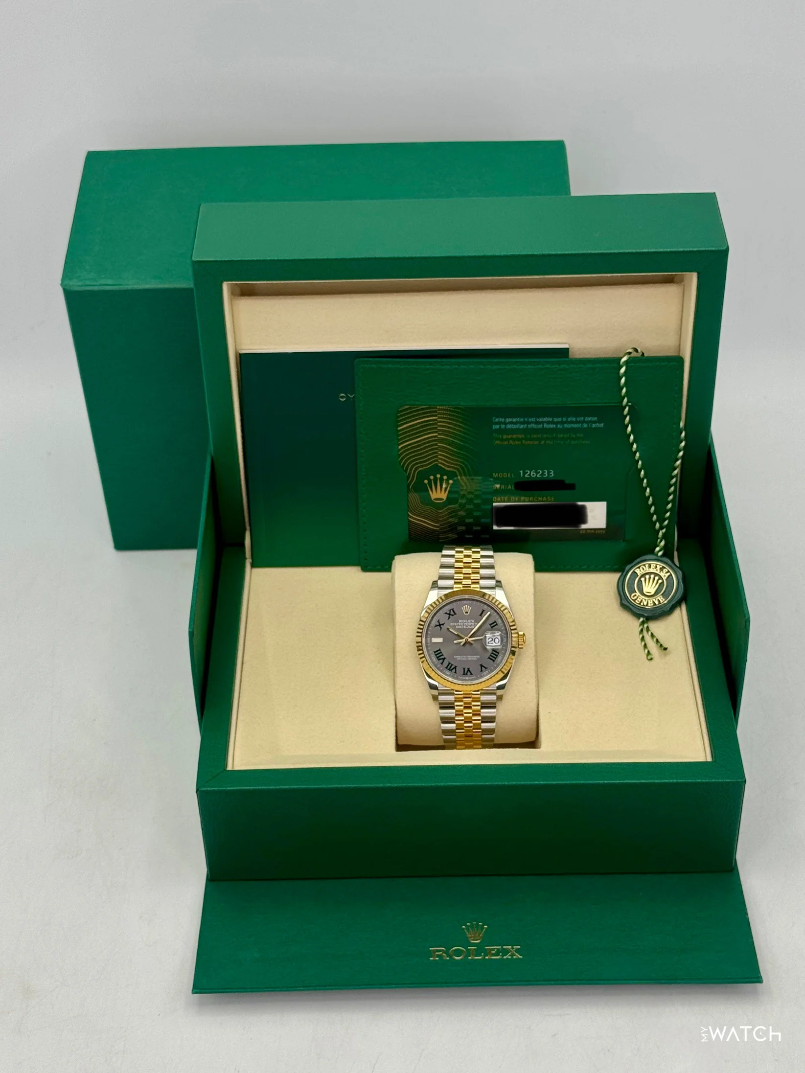 NEW 2026 Rolex Datejust 36mm 126233 Two-Tone Jubilee Wimbledon Dial - Image 9