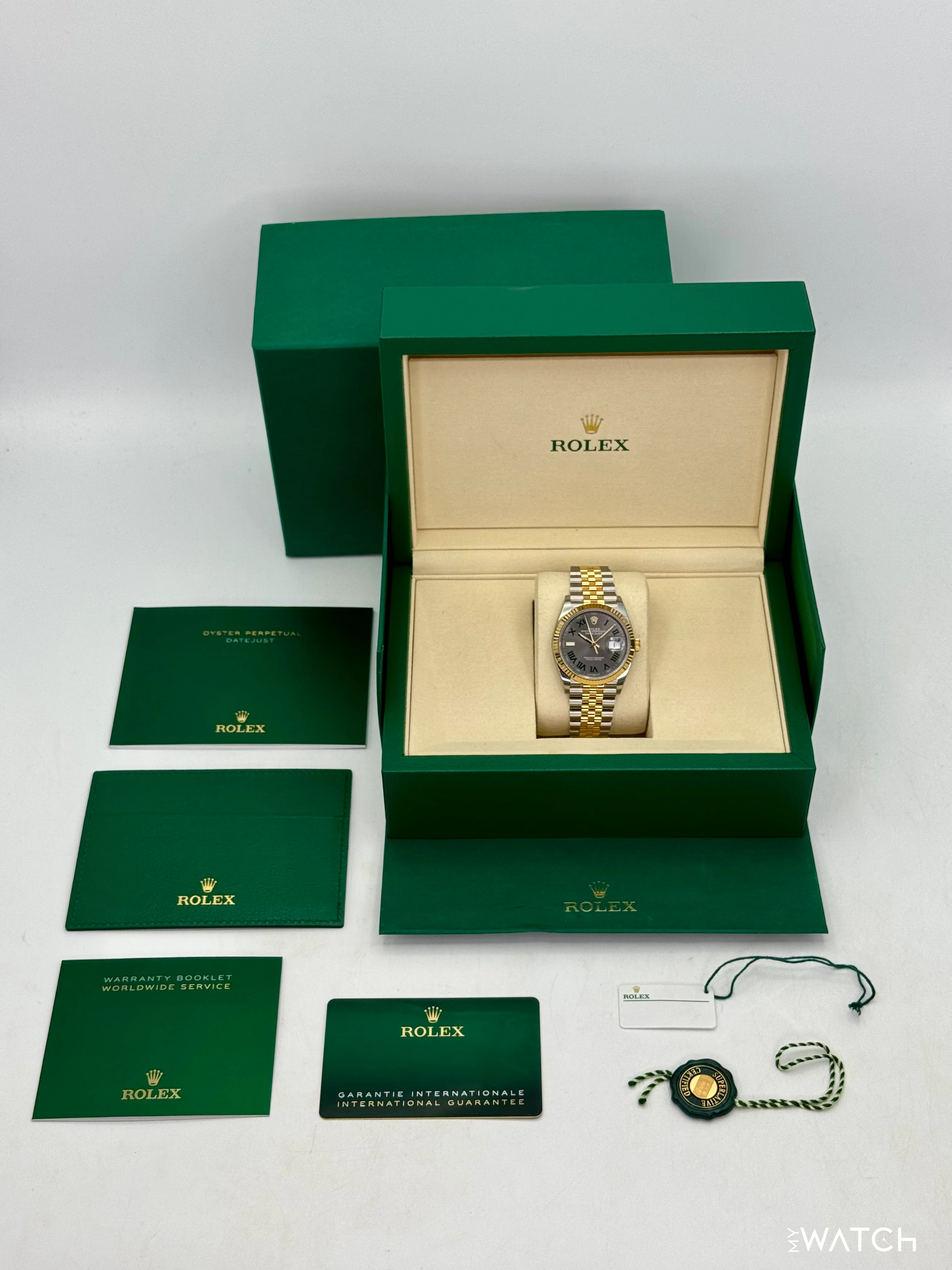 NEW 2026 Rolex Datejust 36mm 126233 Two-Tone Jubilee Wimbledon Dial (STICKERED) - Image 10