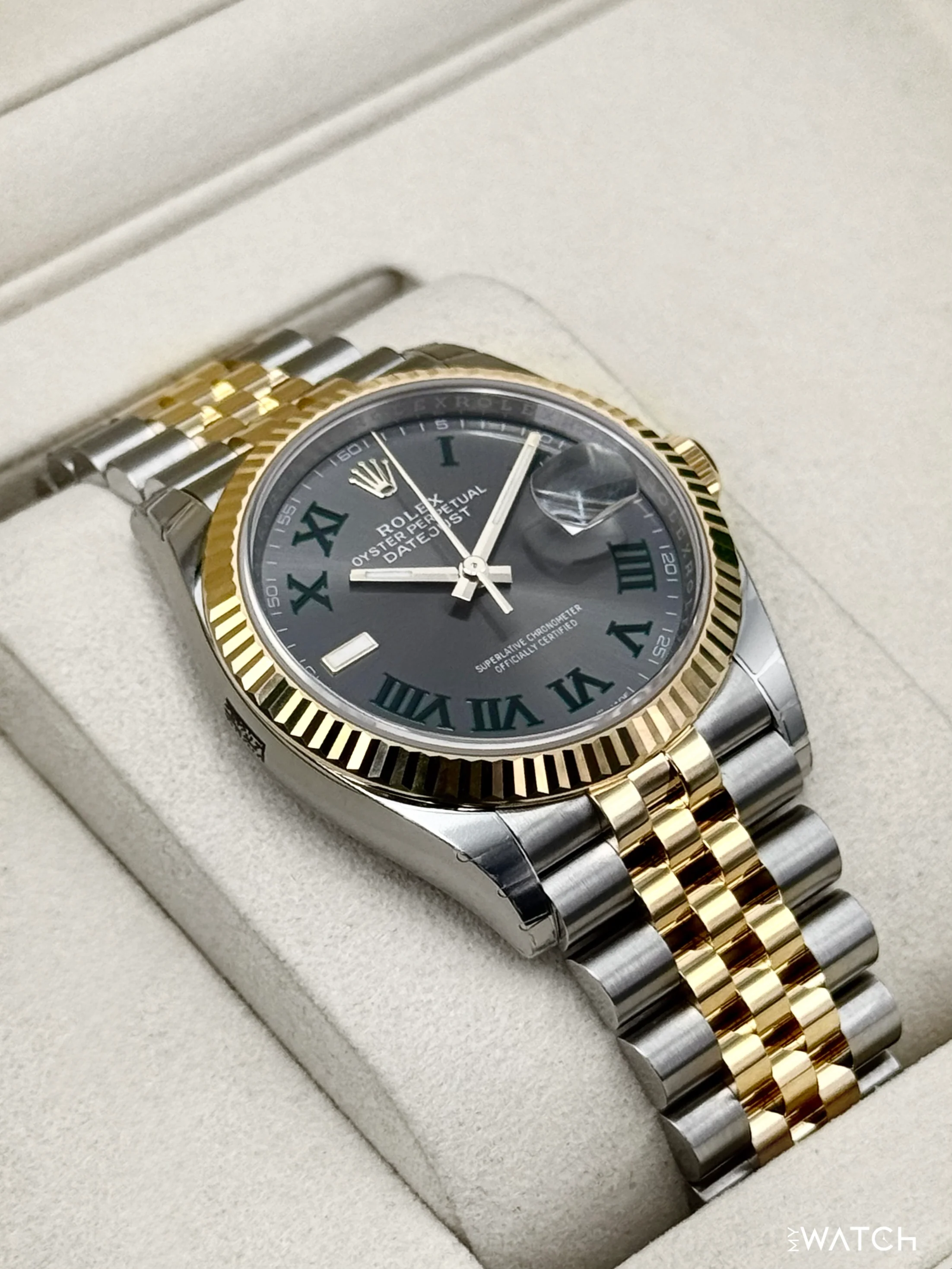 NEW 2026 Rolex Datejust 36mm 126233 Two-Tone Jubilee Wimbledon Dial (STICKERED) - Image 6