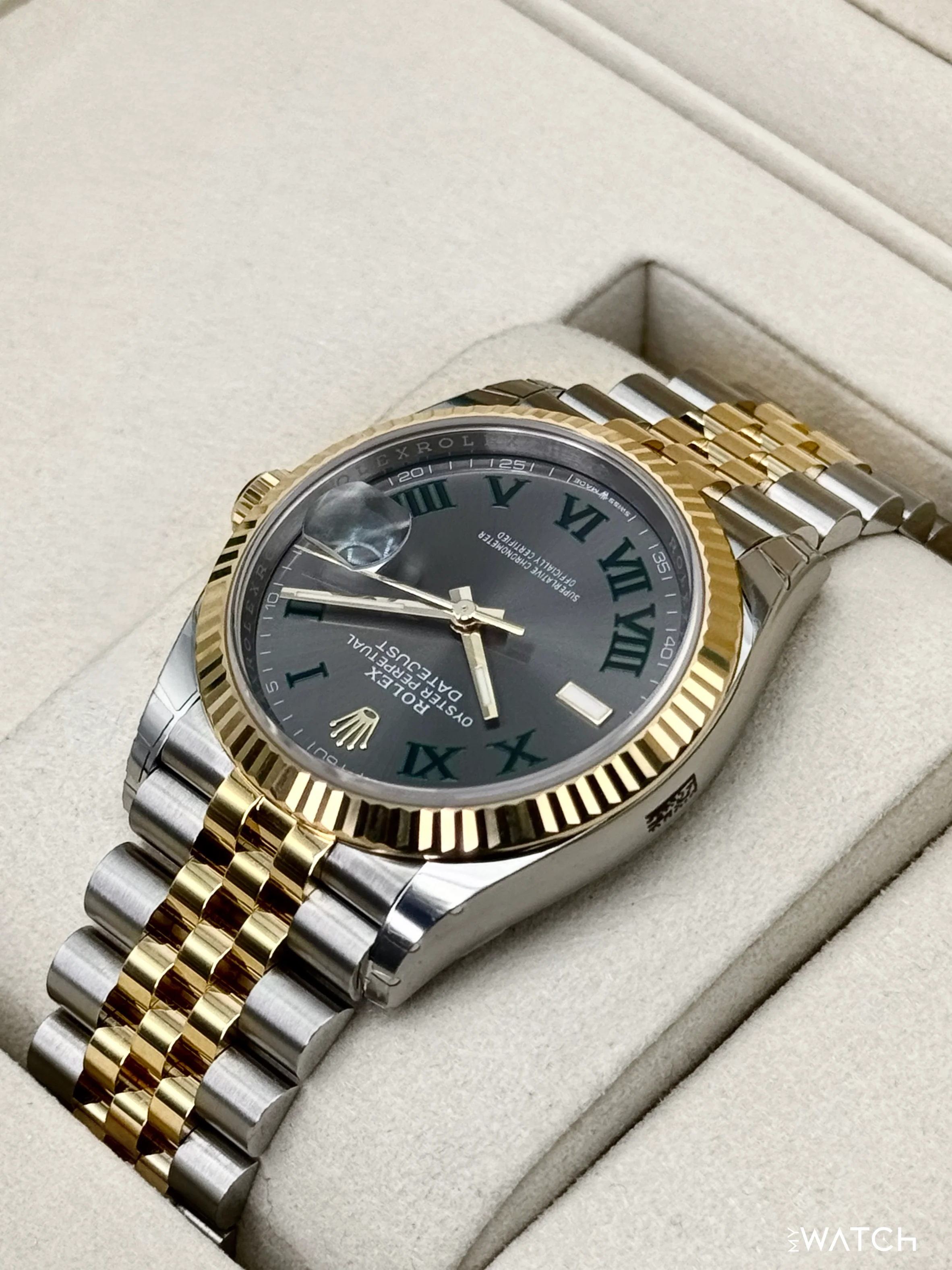 NEW 2026 Rolex Datejust 36mm 126233 Two-Tone Jubilee Wimbledon Dial (STICKERED) - Image 7