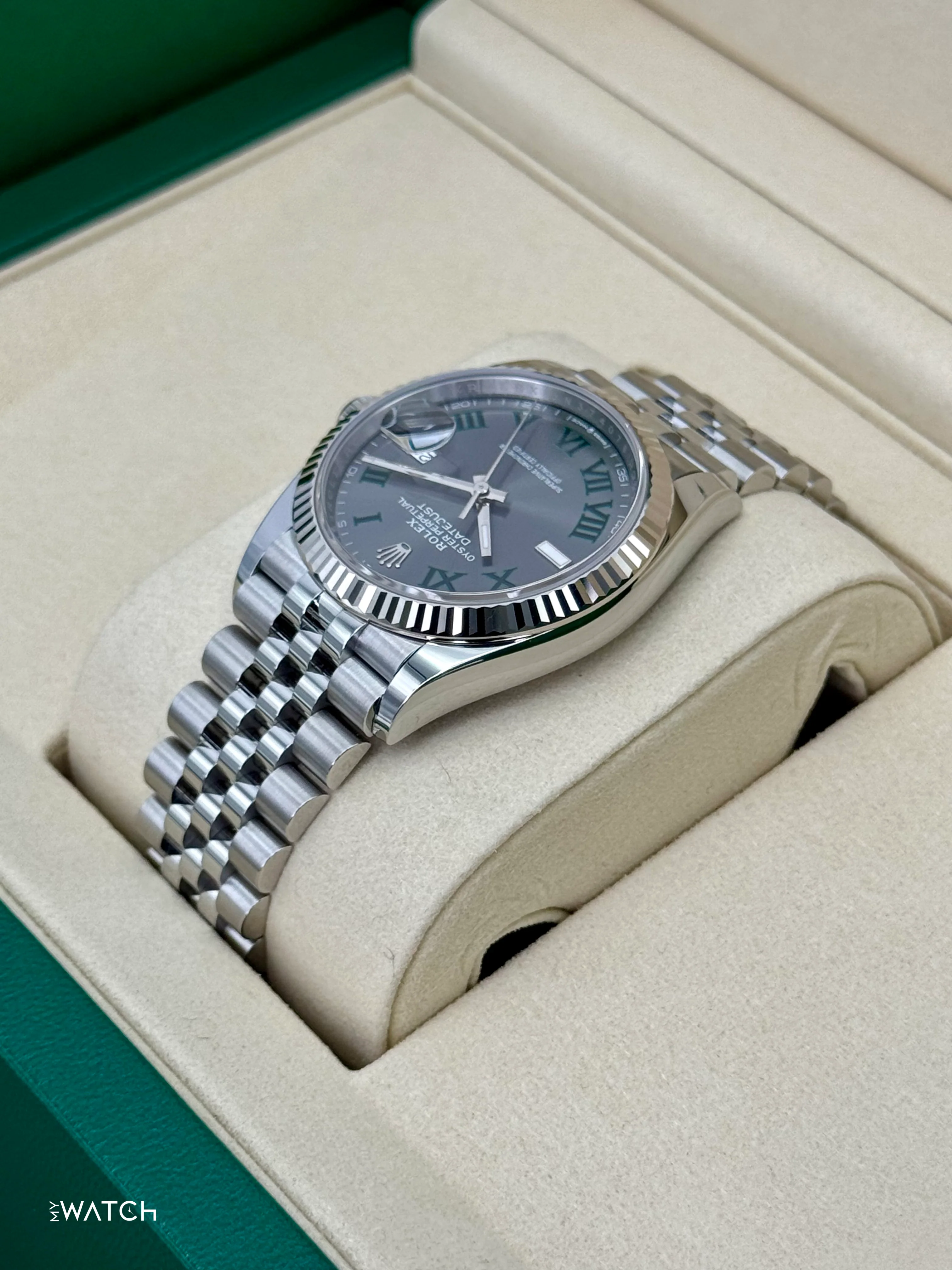 NEW 2026 Rolex Datejust 36mm 126234 Jubilee Wimbledon Dial - Image 7