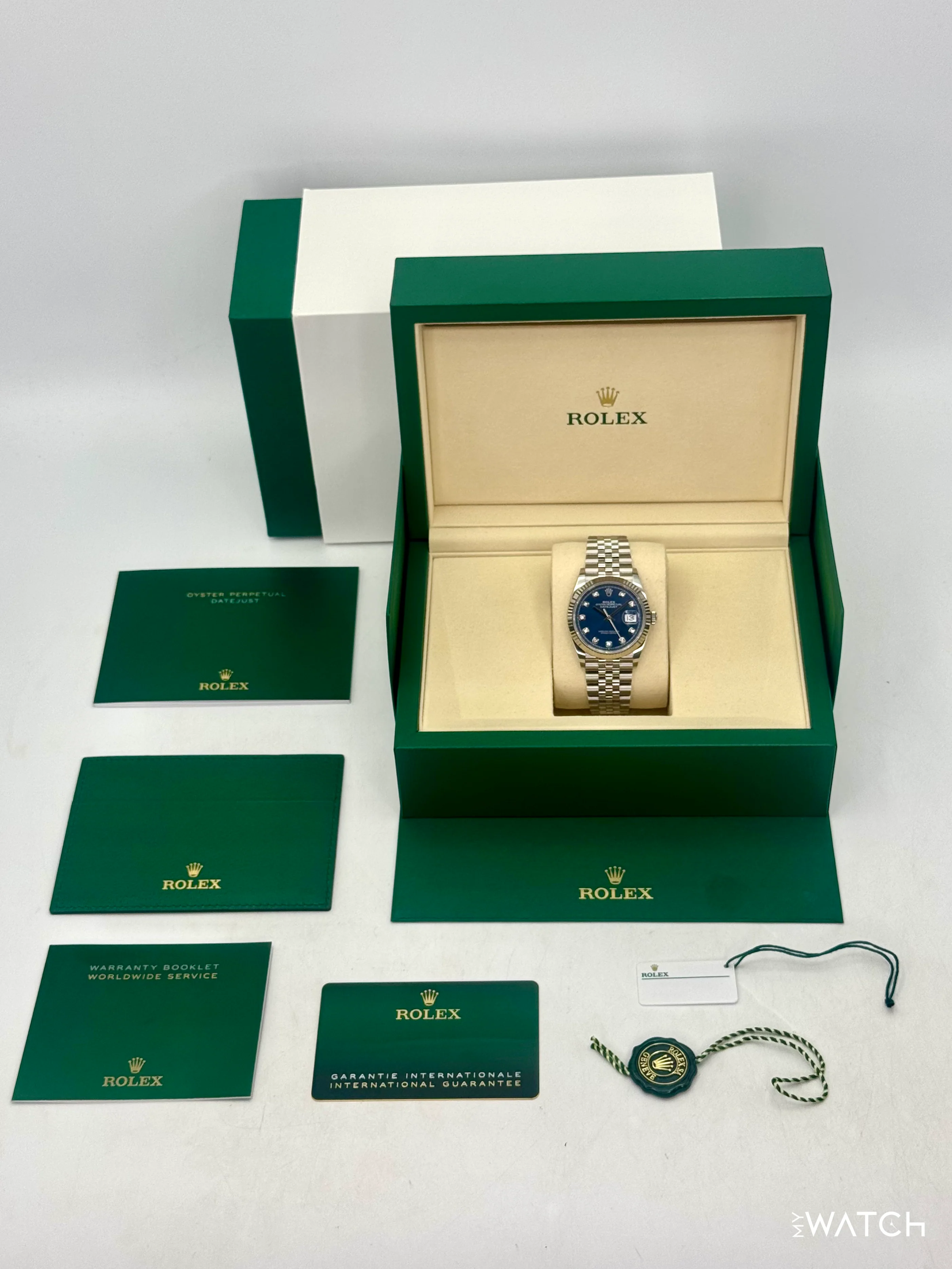 NEW 2026 Rolex Datejust 36mm 126234 Stainless Steel Jubilee Blue Diamond Dial - Image 10