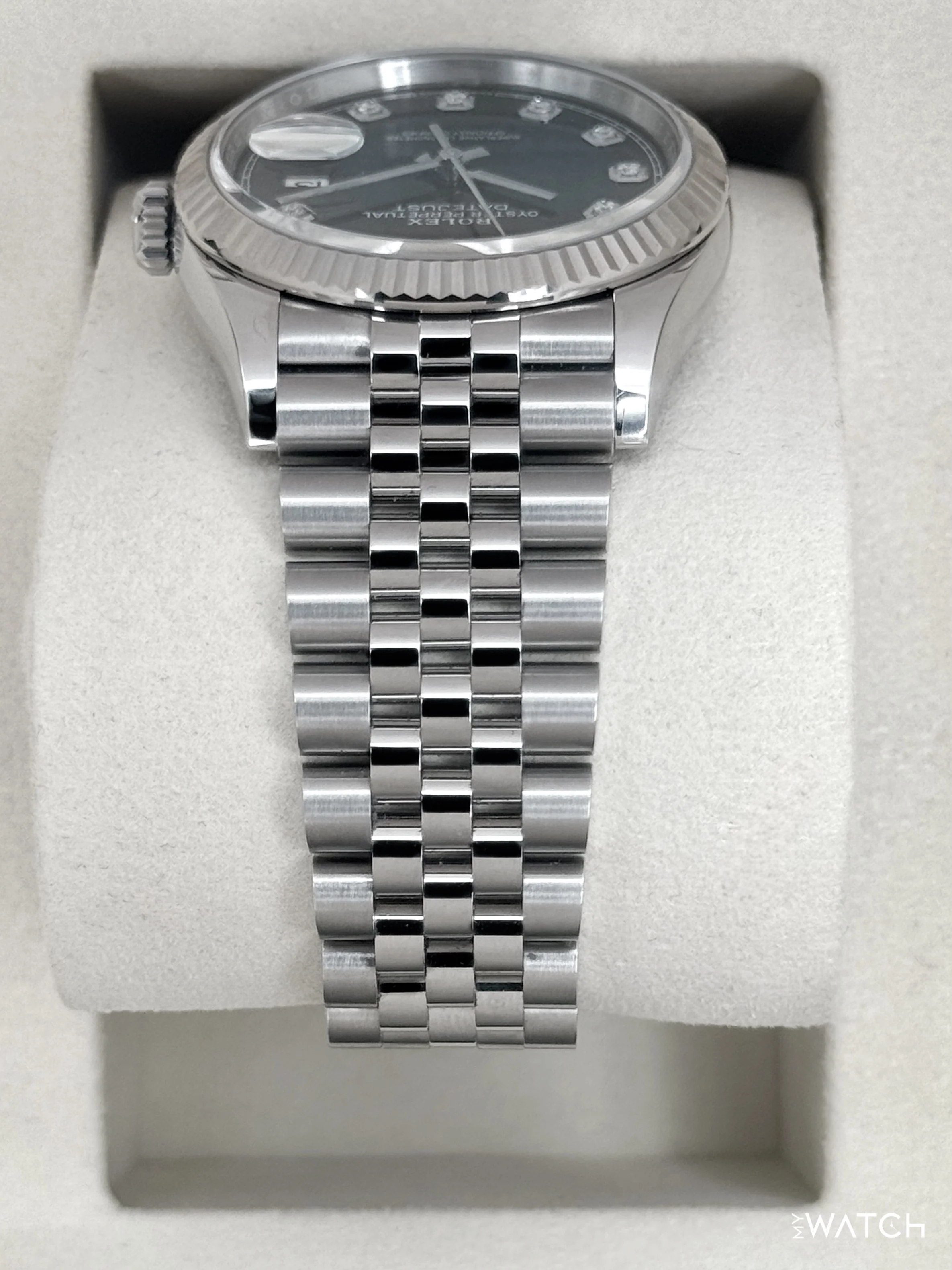 NEW 2026 Rolex Datejust 36mm 126234 Stainless Steel Jubilee Blue Diamond Dial - Image 4