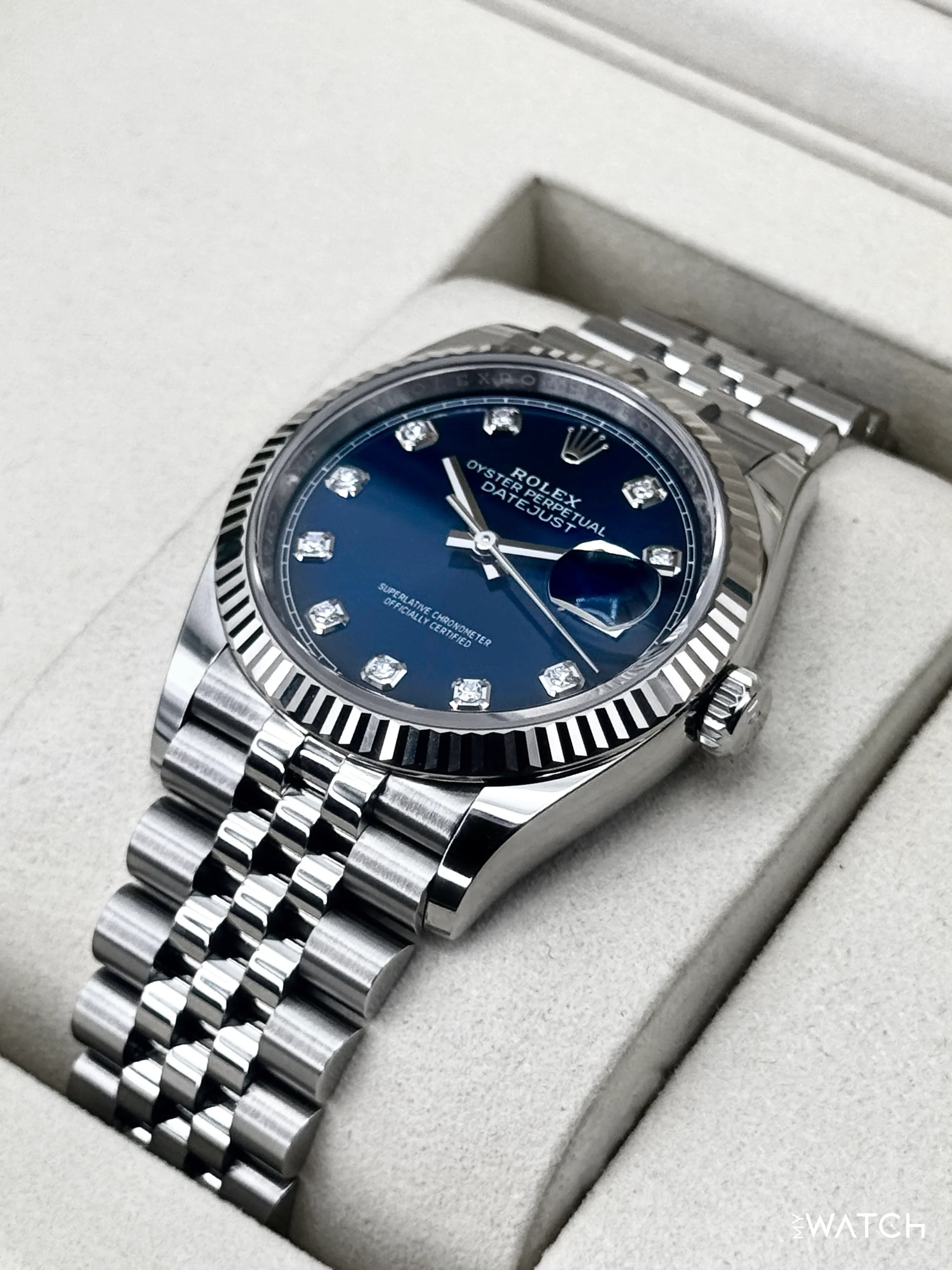 NEW 2026 Rolex Datejust 36mm 126234 Stainless Steel Jubilee Blue Diamond Dial - Image 5