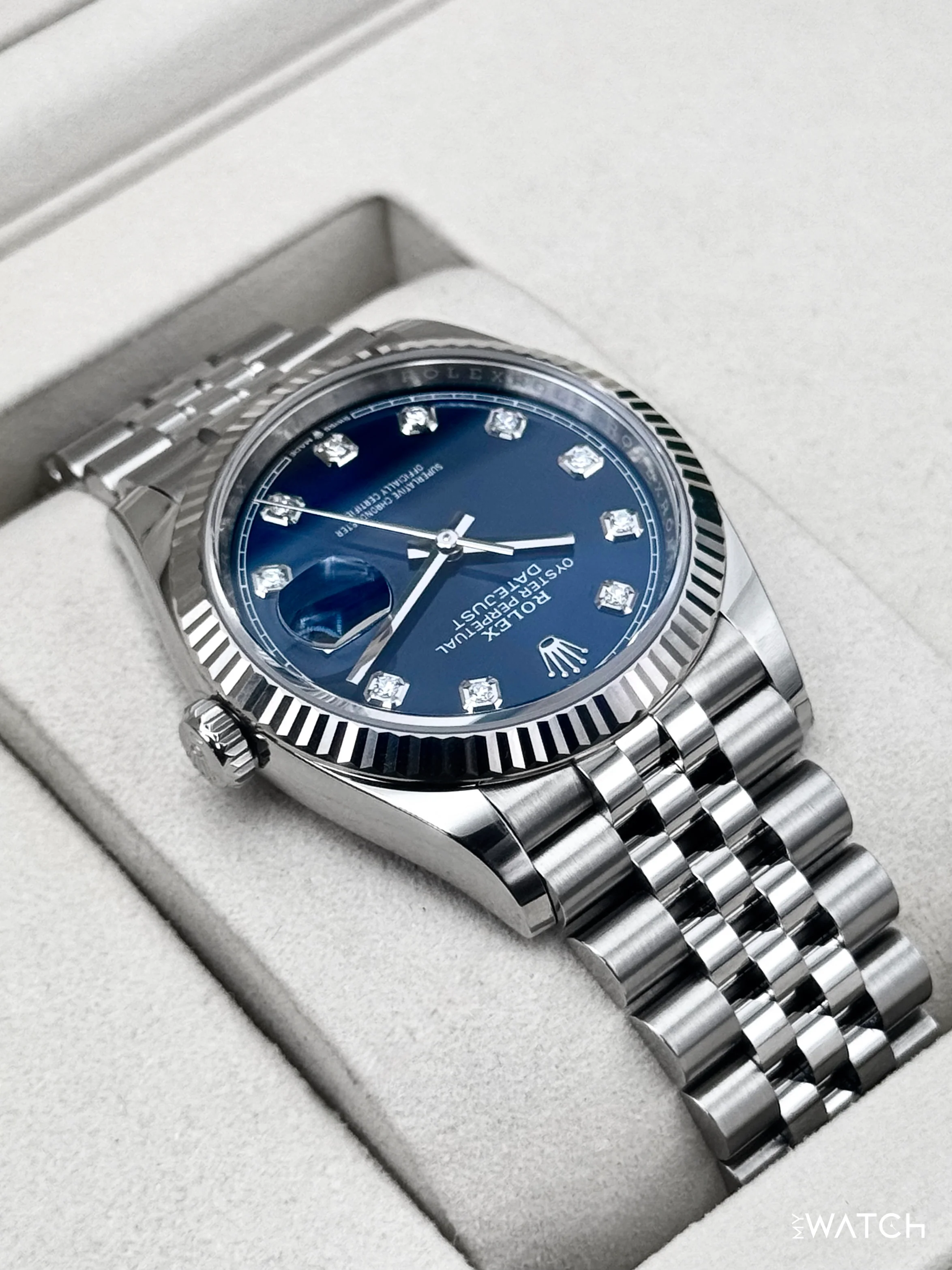 NEW 2026 Rolex Datejust 36mm 126234 Stainless Steel Jubilee Blue Diamond Dial - Image 8