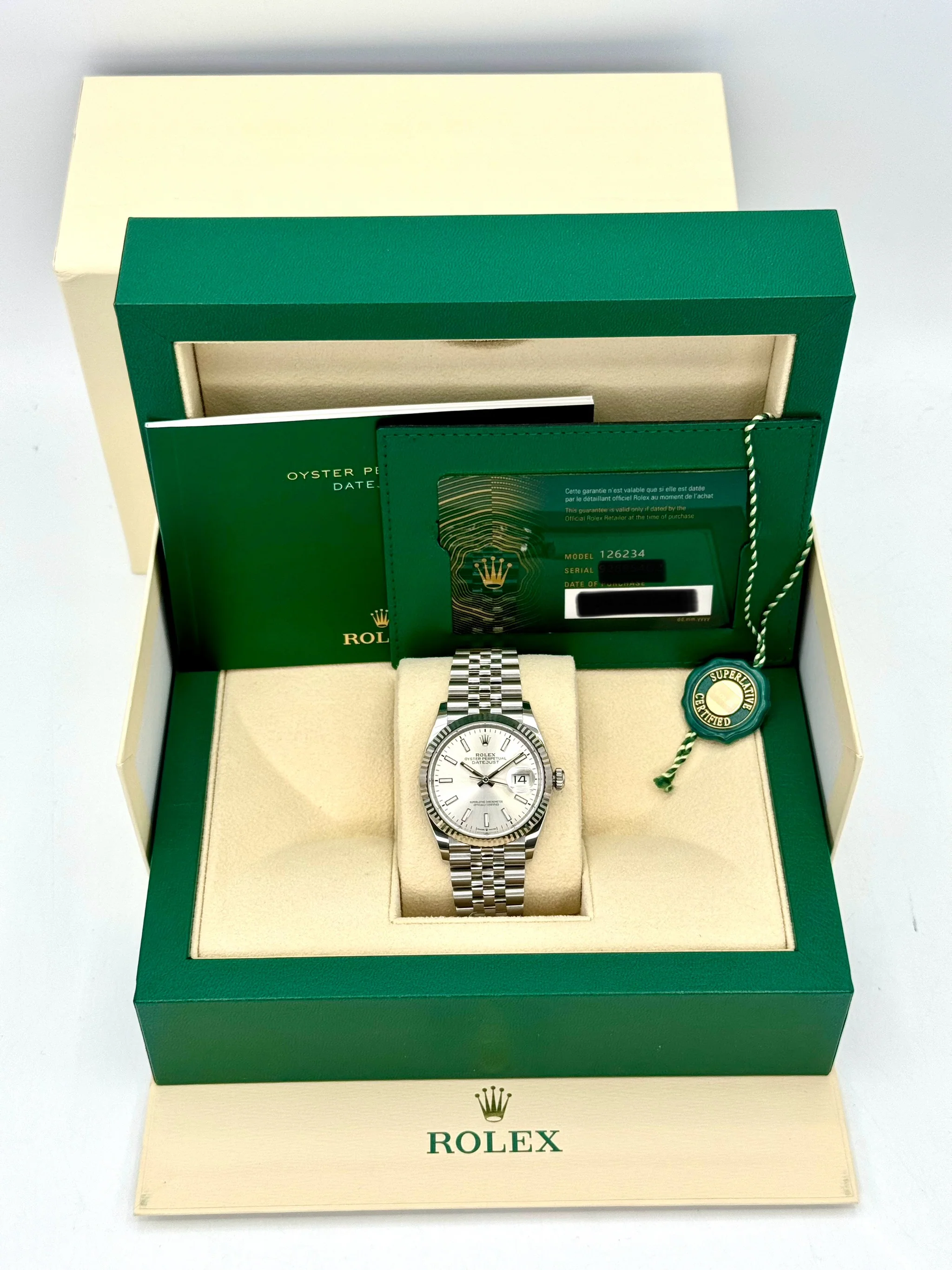 NEW 2026 Rolex Datejust 36mm 126234 Stainless Steel Jubilee Silver Dial - Image 9