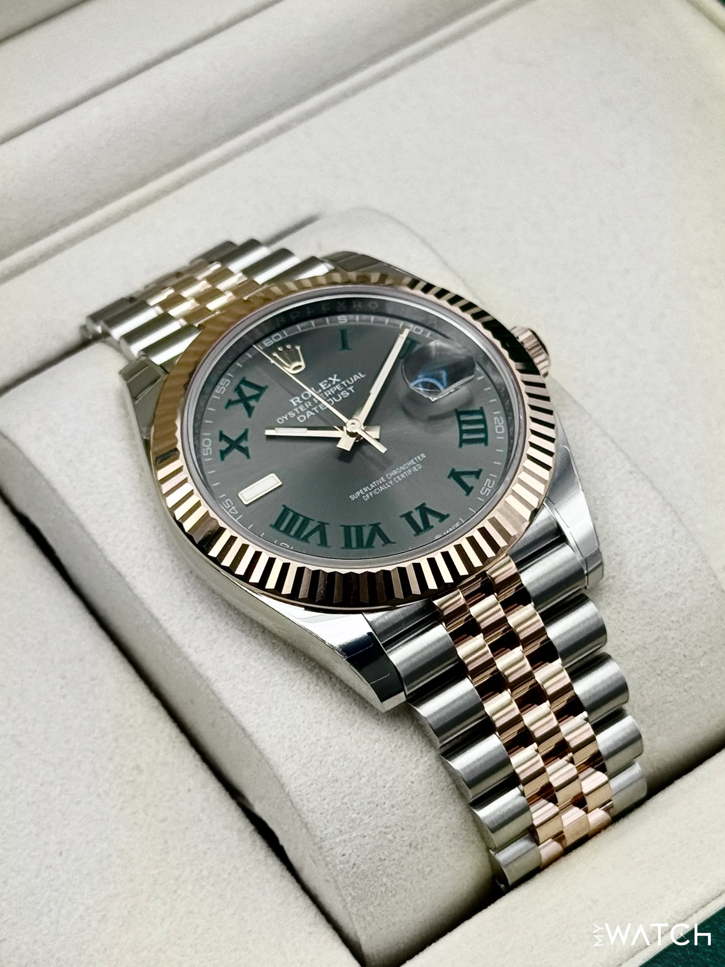 NEW 2026 Rolex Datejust 41mm 126331 Two-Tone Jubilee Wimbledon Dial (STICKERED) - Image 6