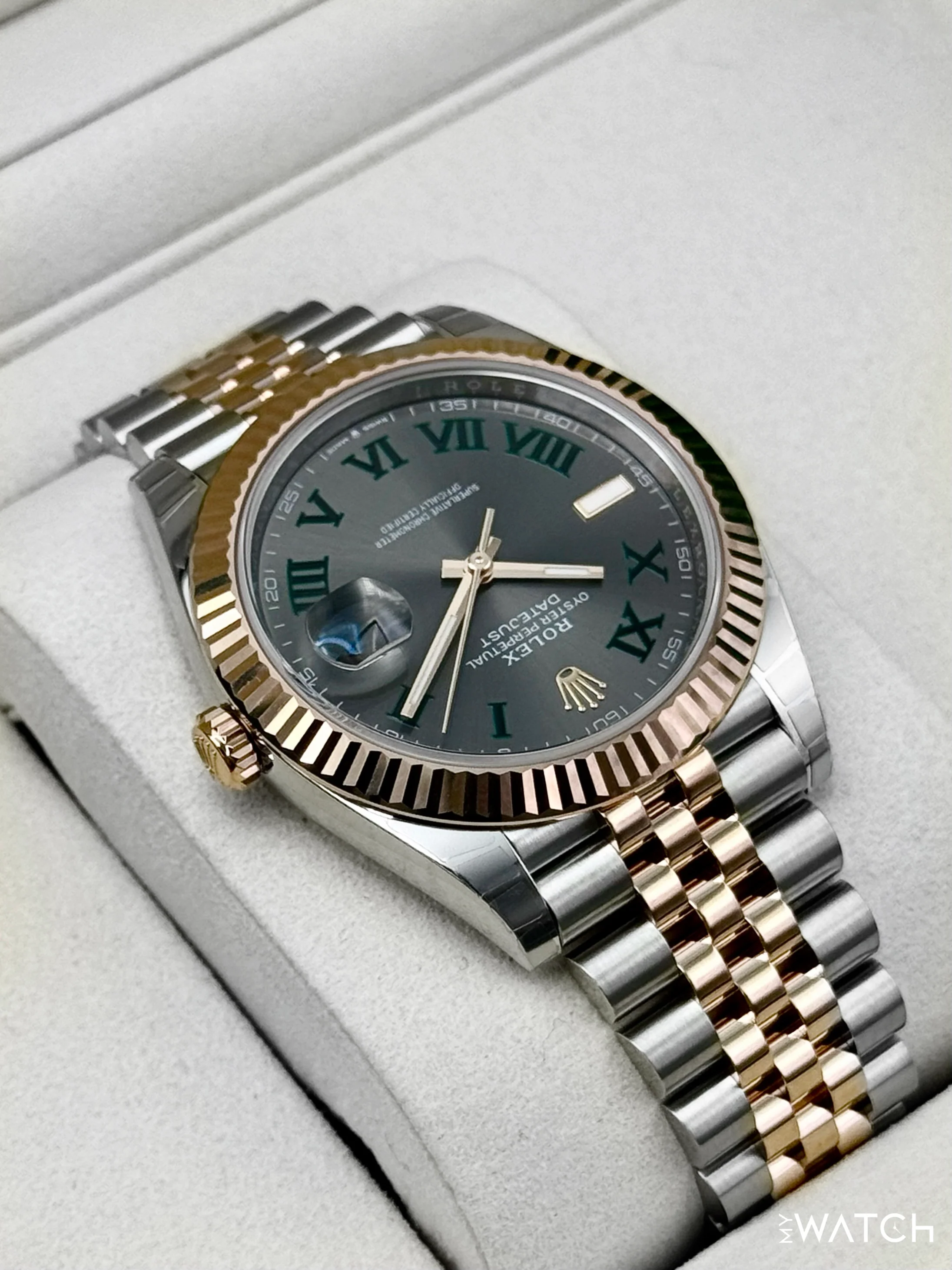 NEW 2026 Rolex Datejust 41mm 126331 Two-Tone Jubilee Wimbledon Dial (STICKERED) - Image 8