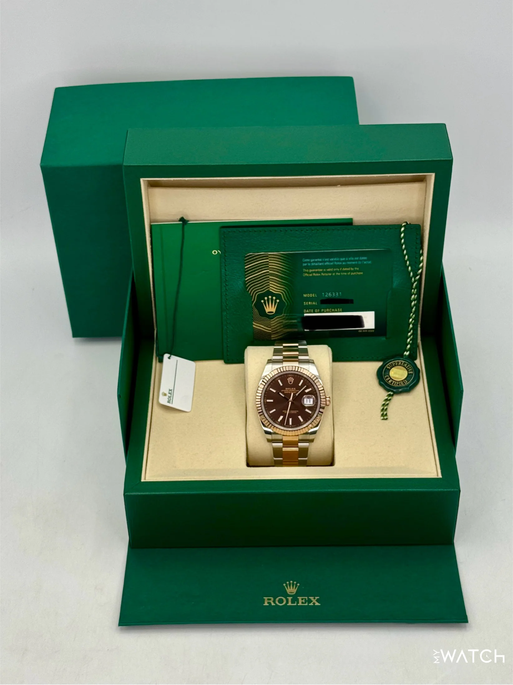 NEW 2026 Rolex Datejust 41mm 126331 Two-Tone Oyster Chocolate Dial - Image 9